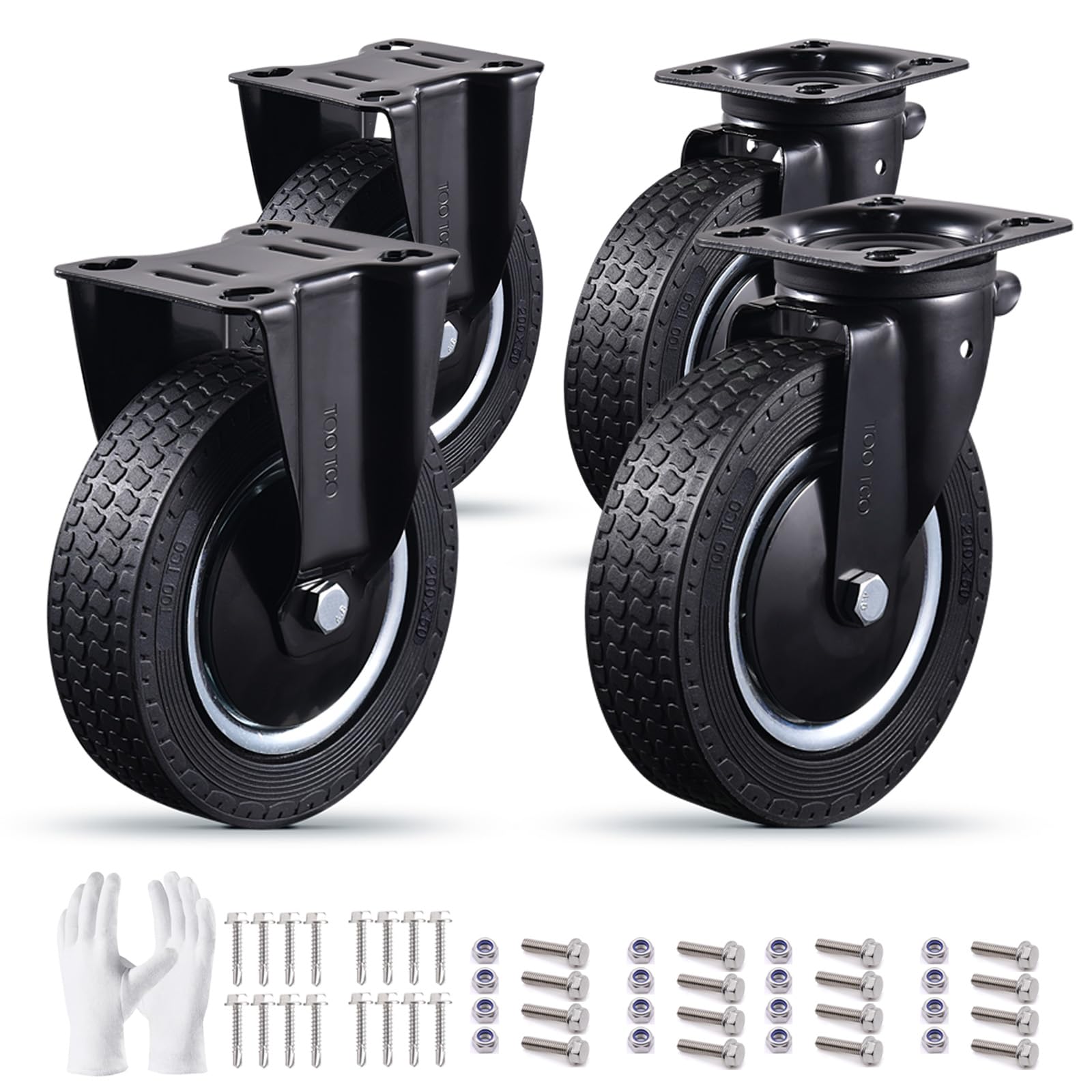 Heavy Duty Caster Wheels - 3200LBS Capacity -1 Heavy Duty Caster Wheels - 3200LBS Capacity -1