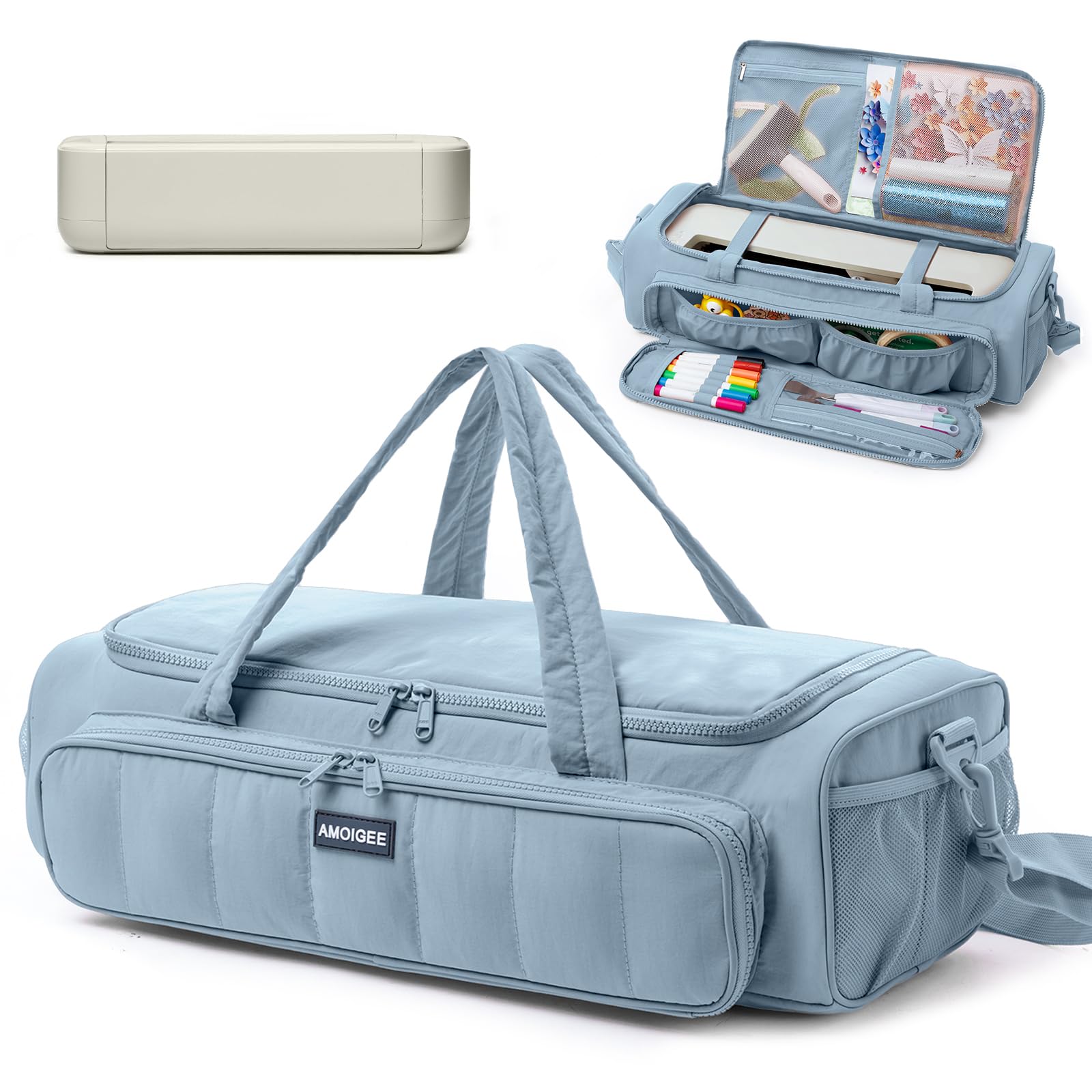 AMOIGEE Puffy Carrying Case for Cricut Explore 5, Maker 5 Die Cut Machine