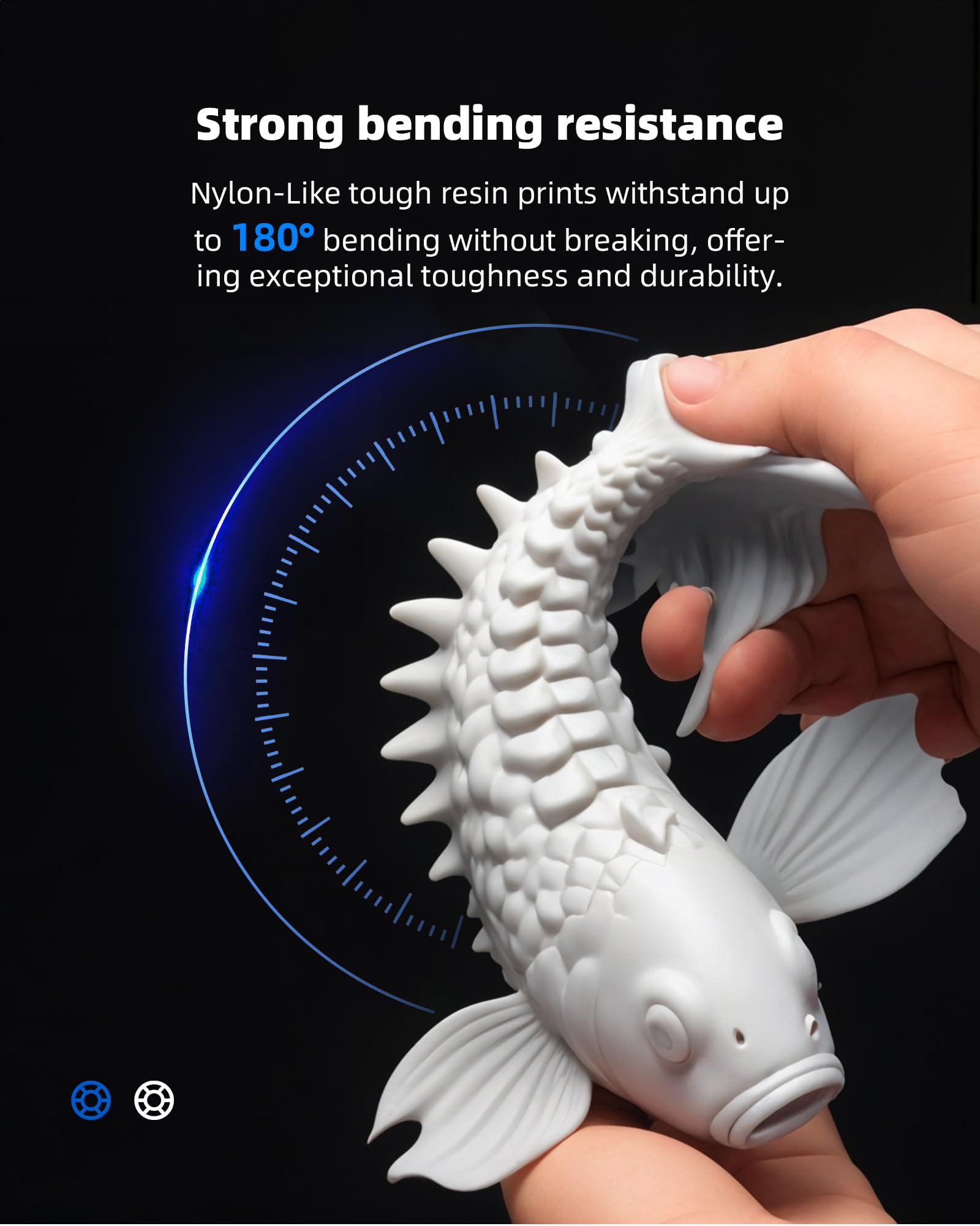 Inslogic Żywica Nylon-Like Tough do drukarki 3D, wysoka odporność na uderzenia i elastyczność dla drukarek LCD,DLP,SLA, żywica 365-405nm UV-Curing do części funkcjonalnych, 1kg, szary