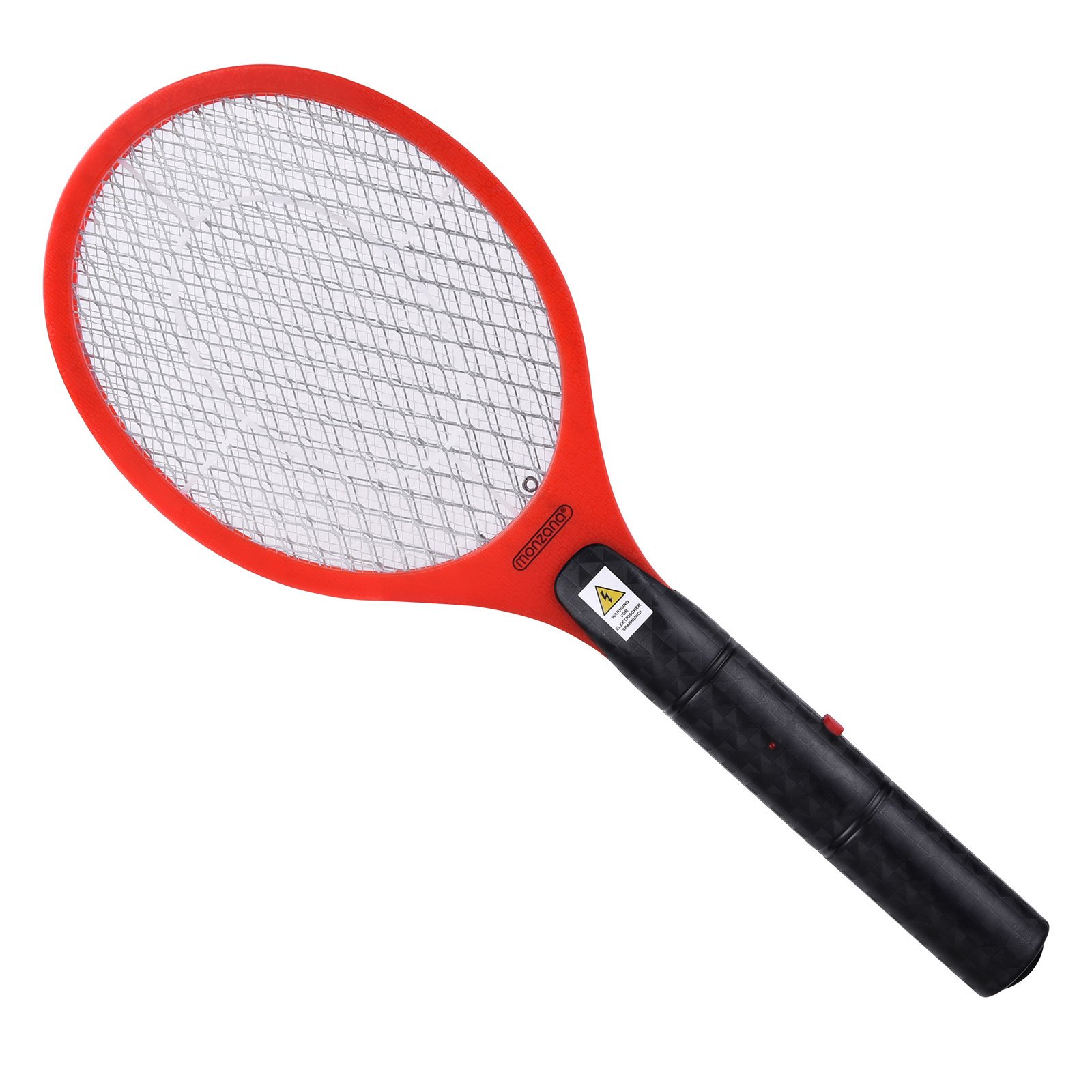 MONZANA® Raqueta Matamoscas Eléctrica 3 Unid. Matamosquitos Protección de Malla Doble Batería Uso Interior