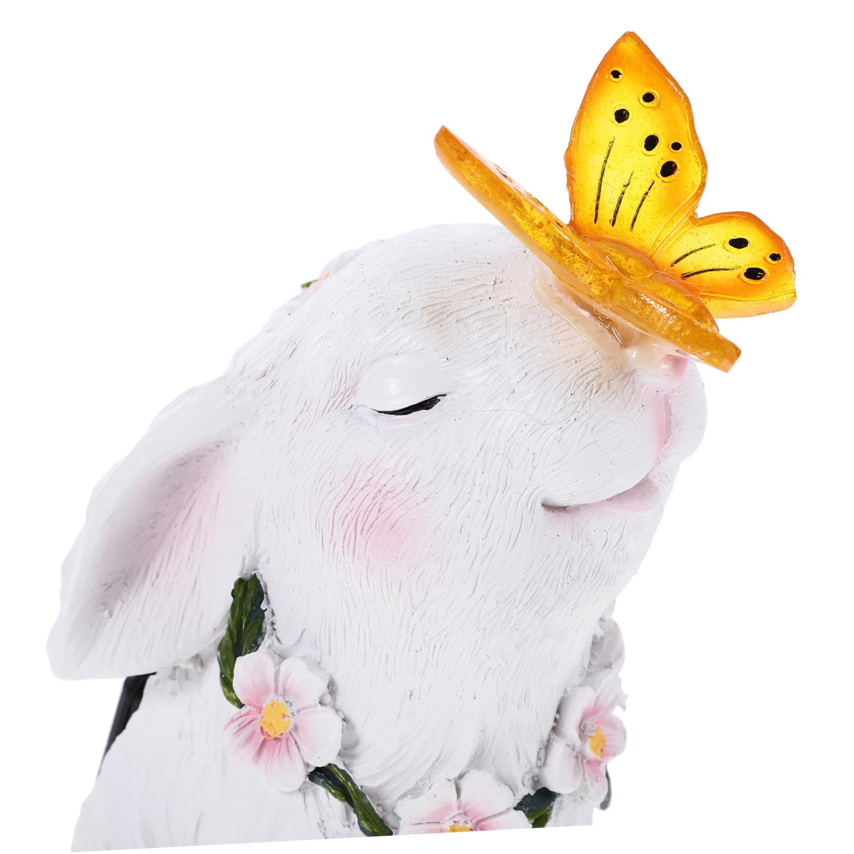 Toyvian Statue De Lapin Résine Figurine De Jardin Décoration Animaux Ornement De Lapin Petite Statue
