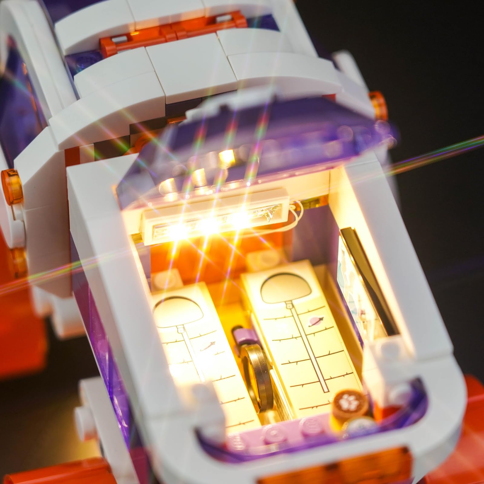 BrickBling DIY LEGO Light Kit for 42602 Space Research Rover, Purple, Copper Line, 100 LEDs, Multicolor, Energy Efficient - Image 4