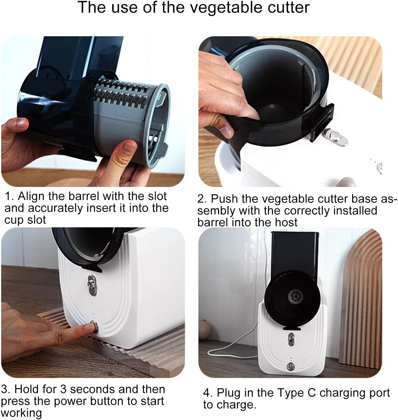 Electric Vegetable Slicer and Grater, Professional Salad Maker Machine for Kitchen, Cheese and Carrot Shredder