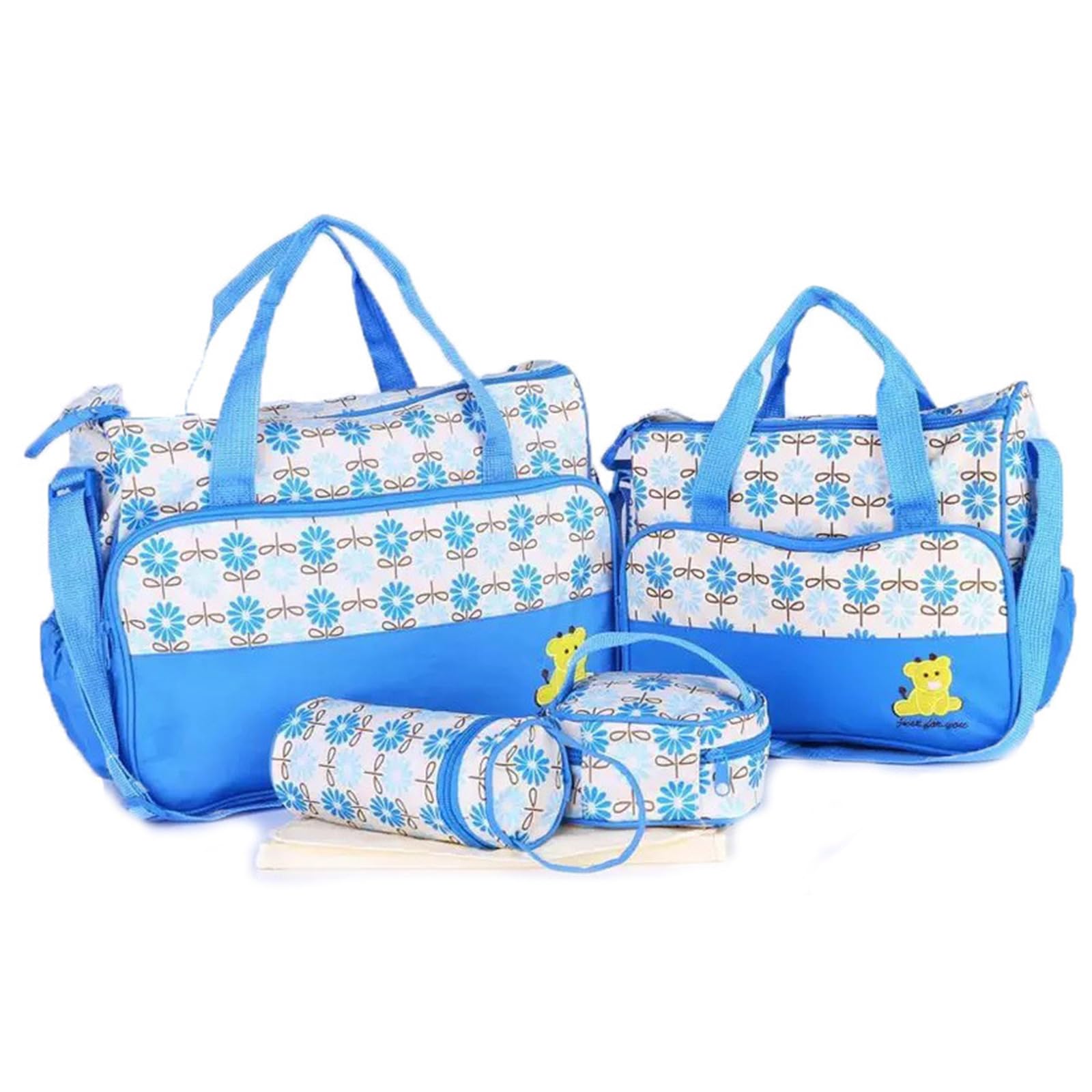 Juego de 5 bolsas de pañales para compras diarias, diseño espacioso, portapañales, para hospital, viajes, viajes