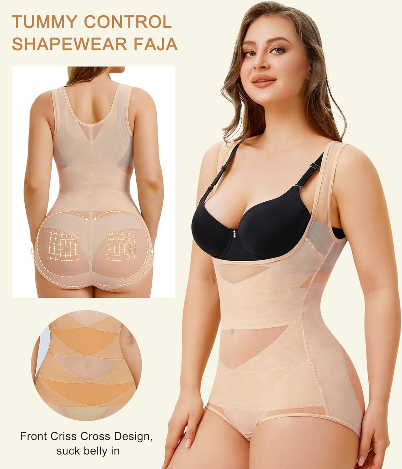 Irisnaya Body Shaper for Women Tummy Control Shapewear Bodysuit Seamless Faja Colombian Butt Lifter Waist Trainer Girdles - Image 2