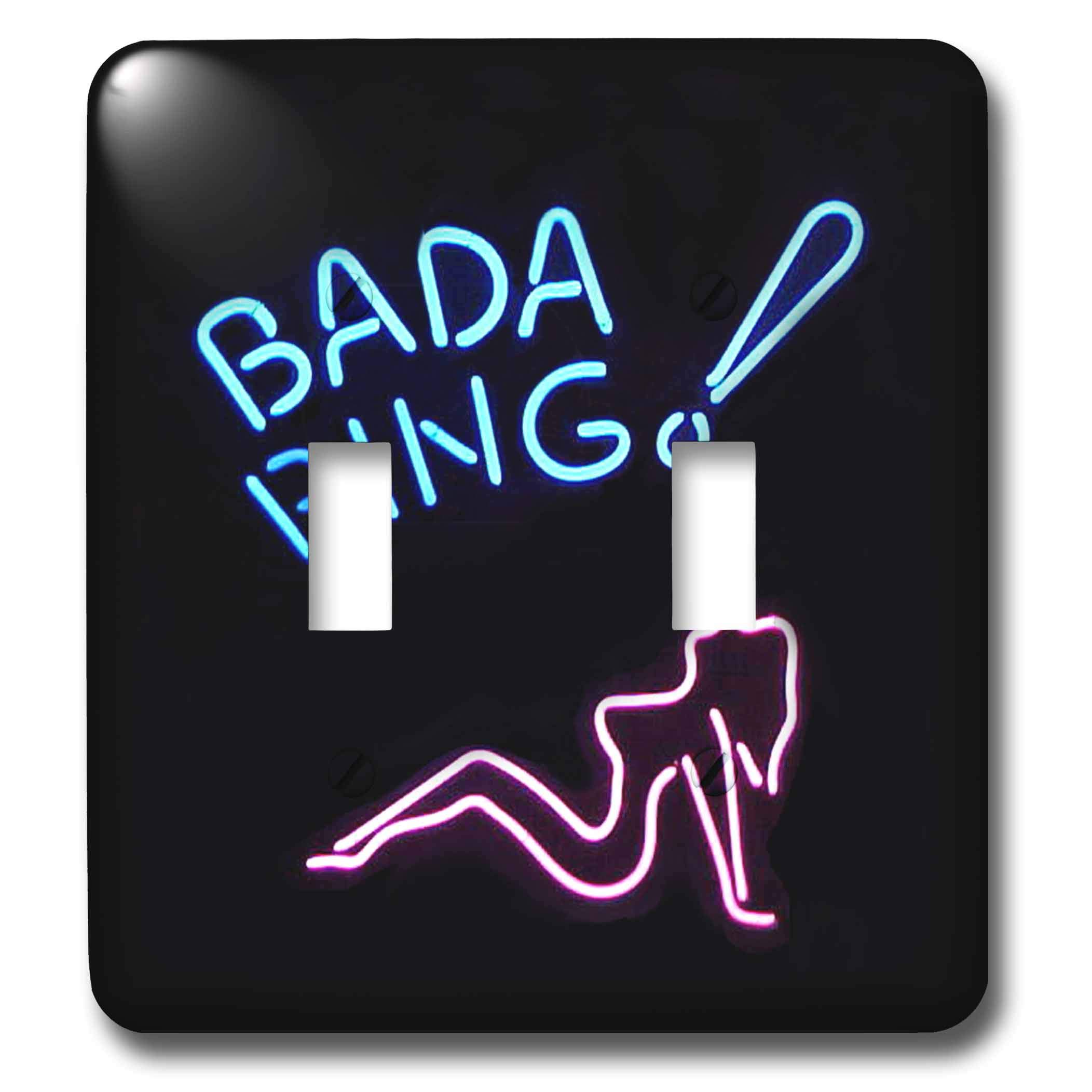 3dRose lsp_2111_2 Bada Bing Lady Double Toggle Switch