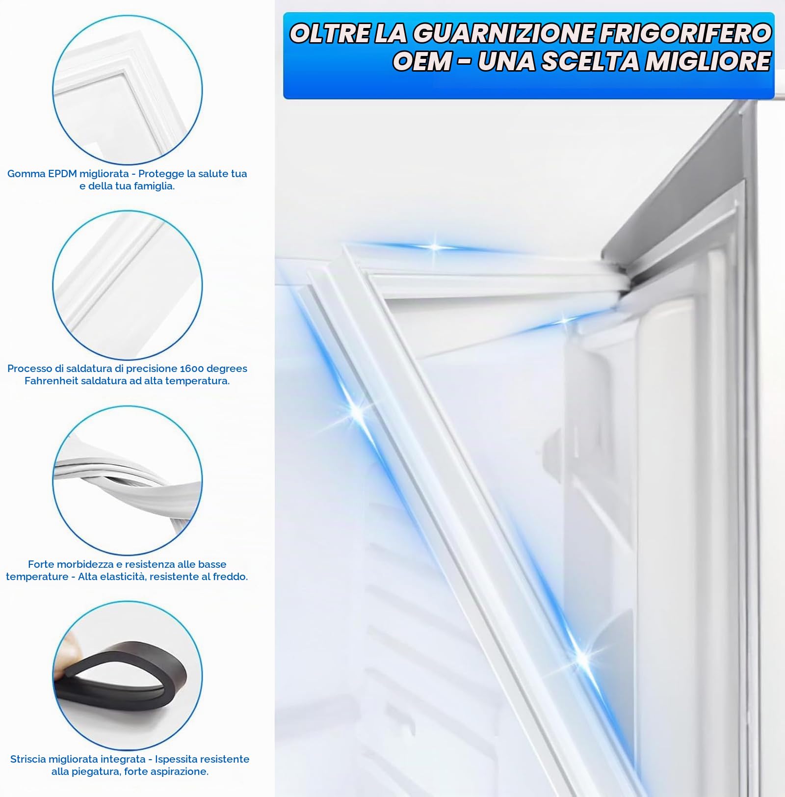 Personalizza Guarnizione Universale da per la Porta per Frigorifero e congelatore Guarnizione per sportello Universale Ogni Dimensione Frigorifero Parts