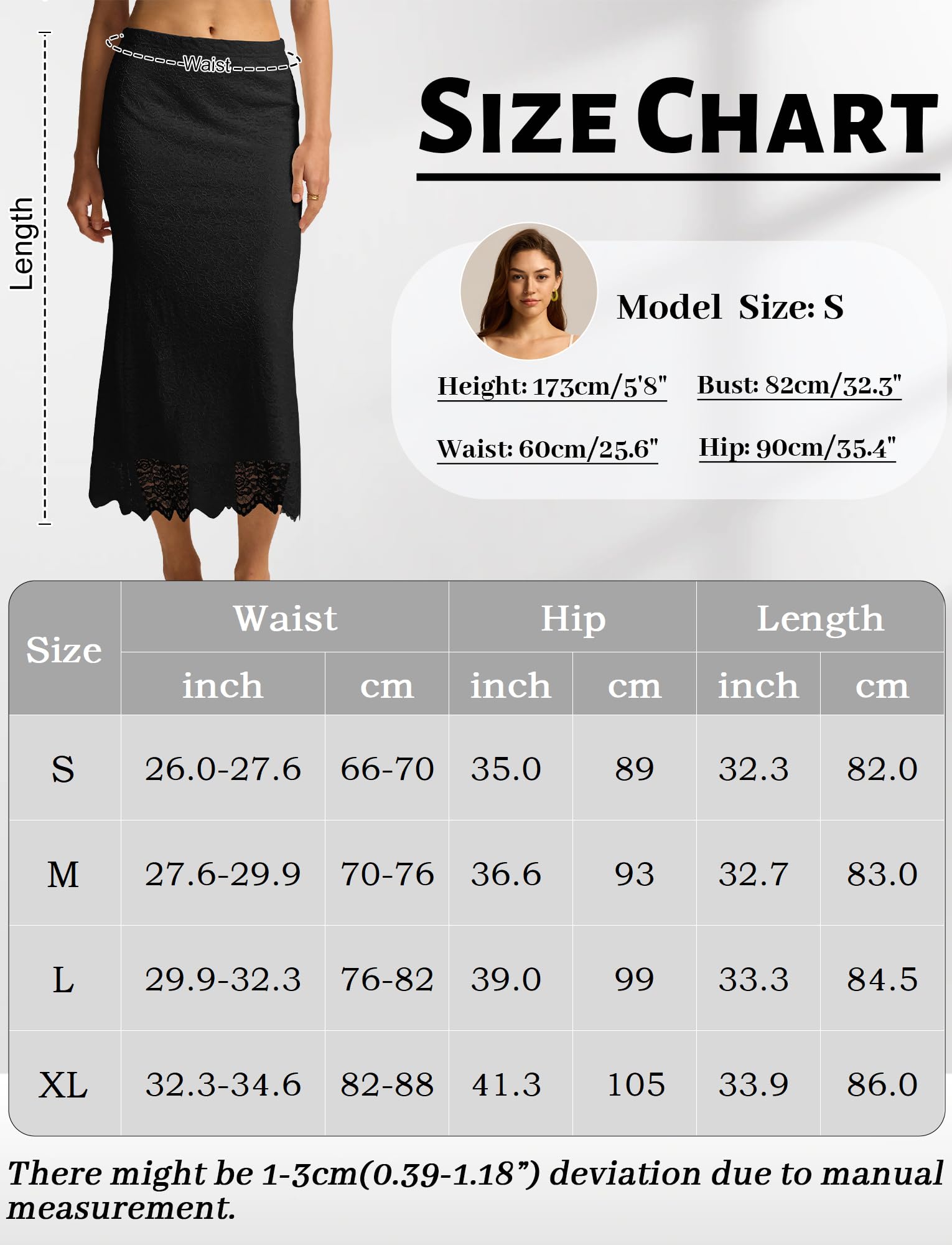 FEOYA Jupe Femme en Dentelle Élégante Coupe Bodycon Droite Jupe Longue Décontractée Elastique Taille Midi Jupes