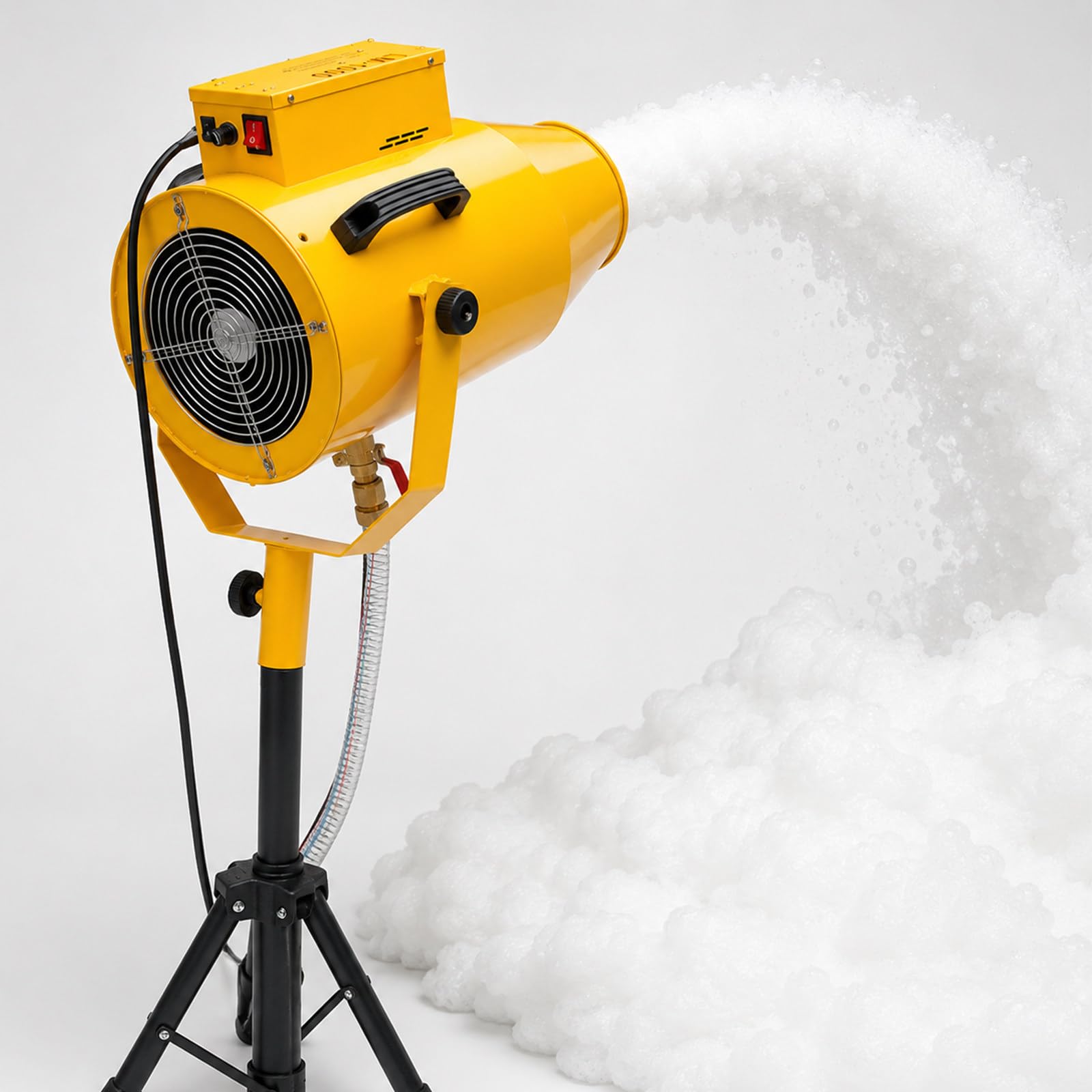 lilishangmao Outdoor Foam Machine, Foam Machine for Party 1000W with Detachable Head, Adjustable Tripod and Fast Foam Spray for Backyard, School and Stage Events, Poolside Fun and Mall Shows Yellow