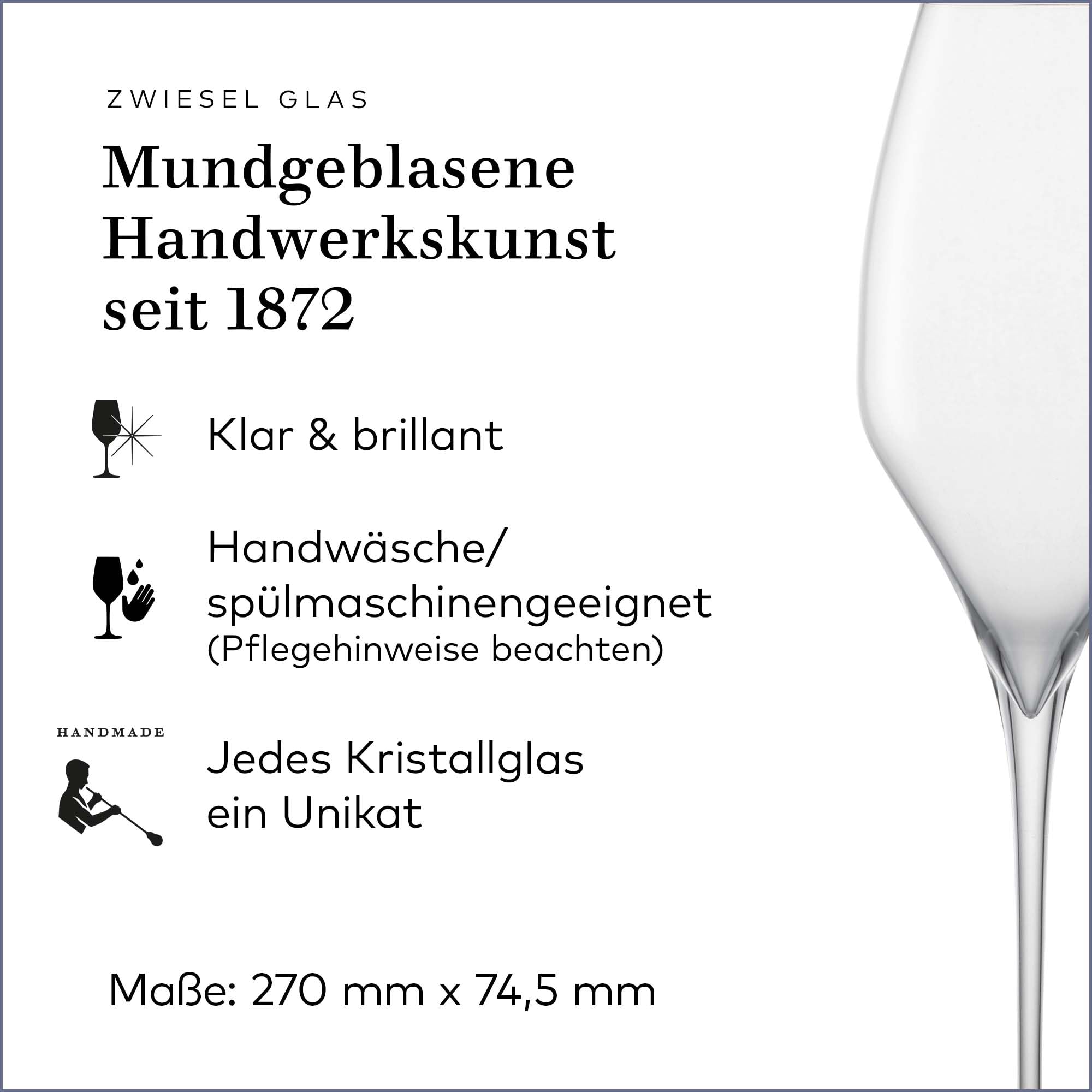 Zwiesel Glas Champagnergläser Alloro (2 Stk) | in Handarbeit mundgeblasene Sektgläser mit Moussierpunkt, ästhetische Tritan®-Kristallgläser für Perlwein