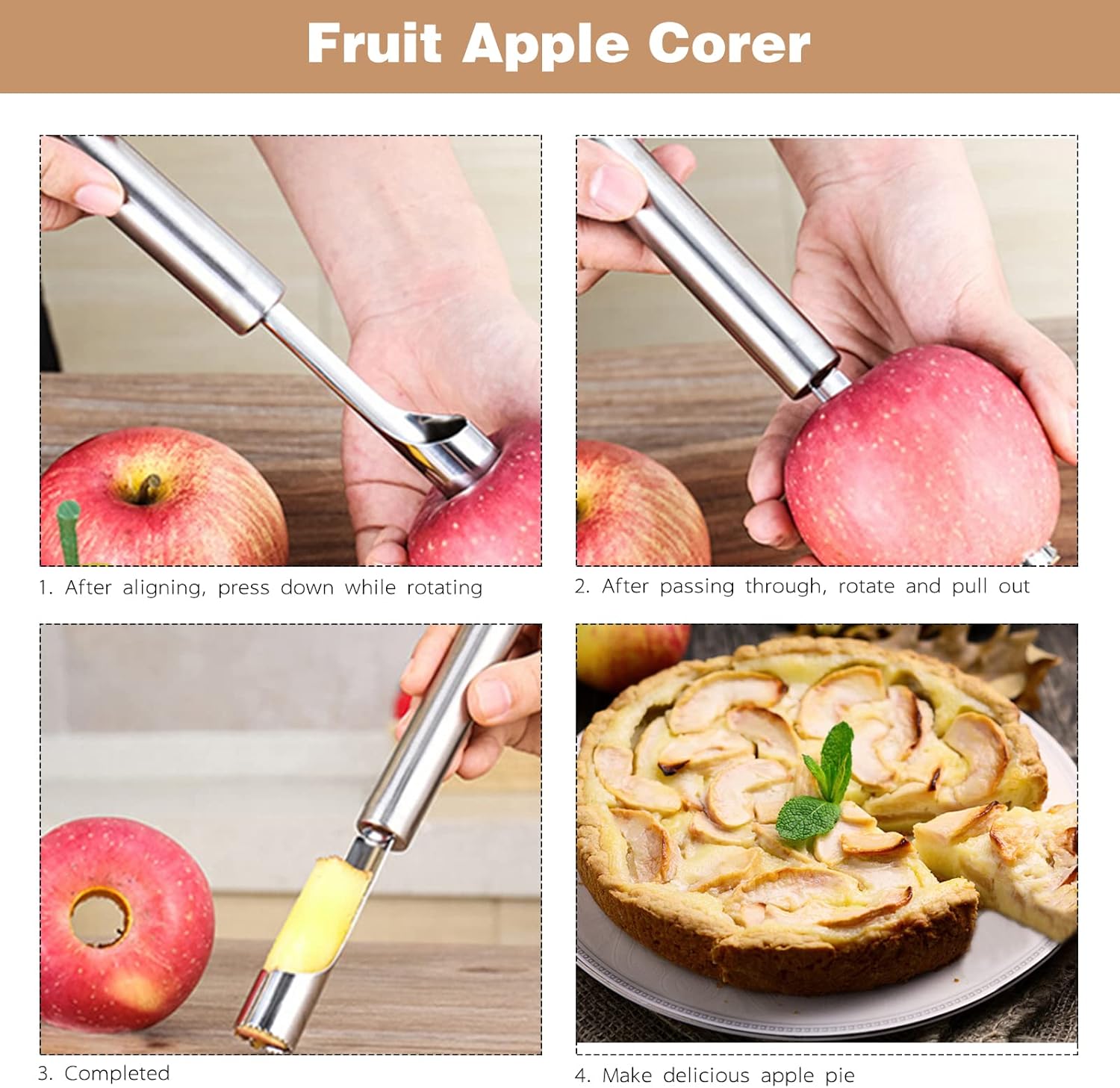 6 Pcs Jalapeno Pepper Corer Tools, Stainless Steel Fruit and Vegetable Corer, Corer and Pitter to Remove Seeds, Cherry Pitter Zucchini Corer for Cucumber, Chili, Pear, Red Dates, Berry, Carving: Home & Kitchen