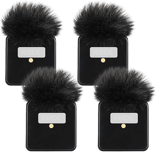 Rode Wireless Go I (4 unidades) para micrófonos inalámbricos Rode Go I (1. generación), funda de micrófono peluda para reducción de ruido ambiental