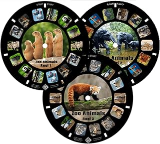 MayKo Zoo Animal Reels for Viewfinder Compatible with Viewmaster and Image3D Viewers. Set of 3 (Reels Only)