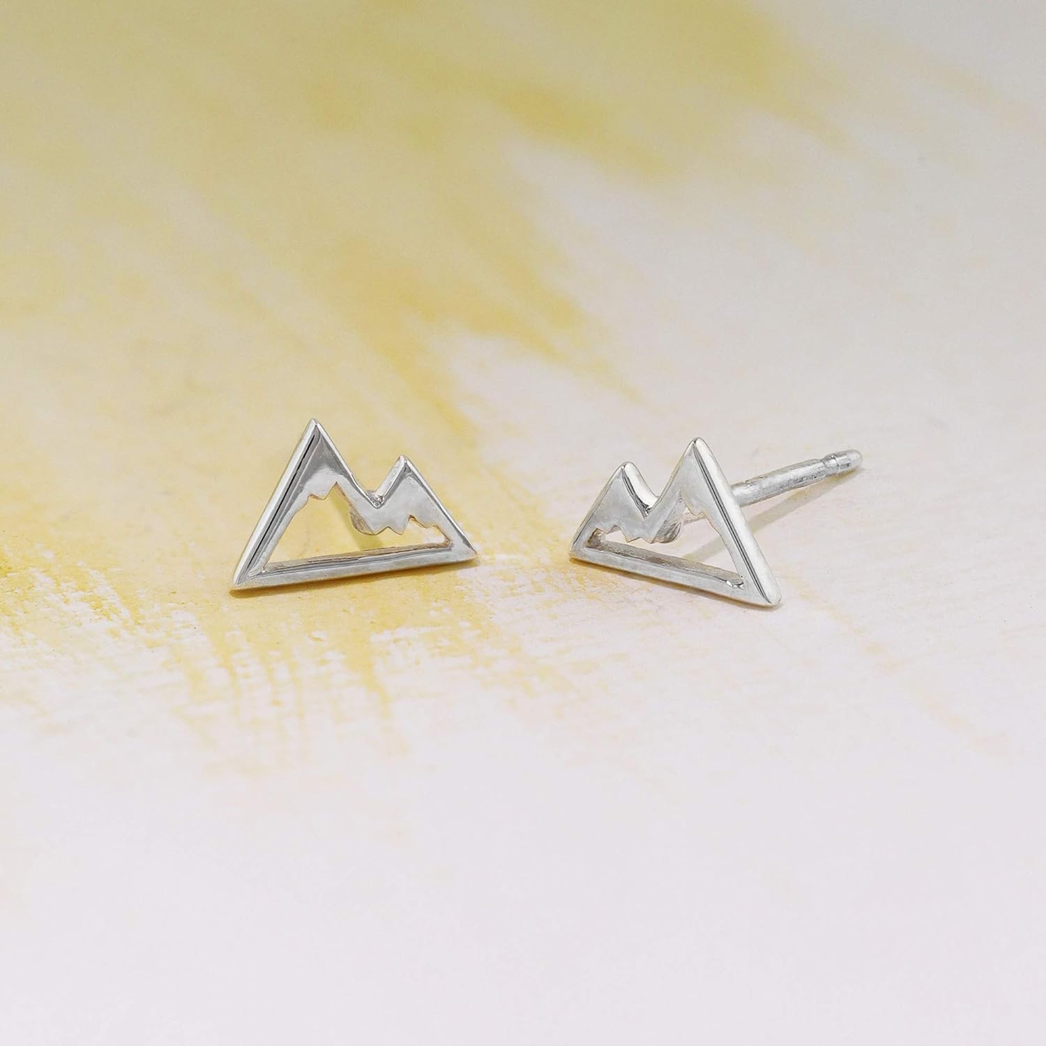 Boma Jewelry Sterling Silver Snow-Cappped Mountain Stud Earrings - Image 4