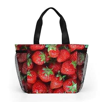 【専用】◇本革◇ リアル？苺な♪トートバッグ・ぷっくりイチゴチャーム付き☆ 楽天市場】A4トートバッグ いちご柄 イチゴ フルーツ トロピカル
