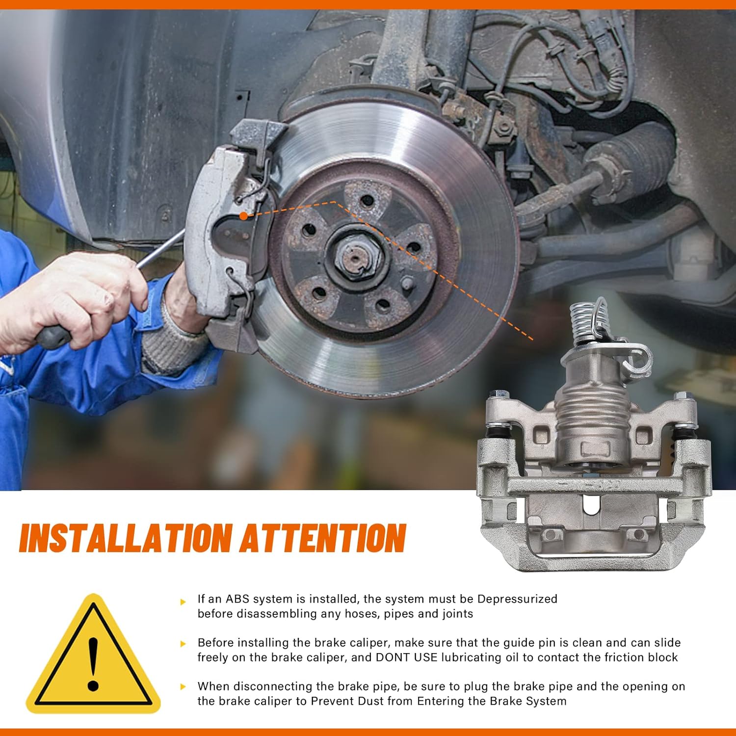 DRIVESTAR 18B5010 Left Rear Brake Caliper for Buick 2005-2009 Allure FE4/ 2005-2009 LaCrosse FE4, for Chevy 2011-2013 Impala/ 2014-2015 Impala Limited, for Pontiac 2004-2008 Grand Prix FE3/ FE4