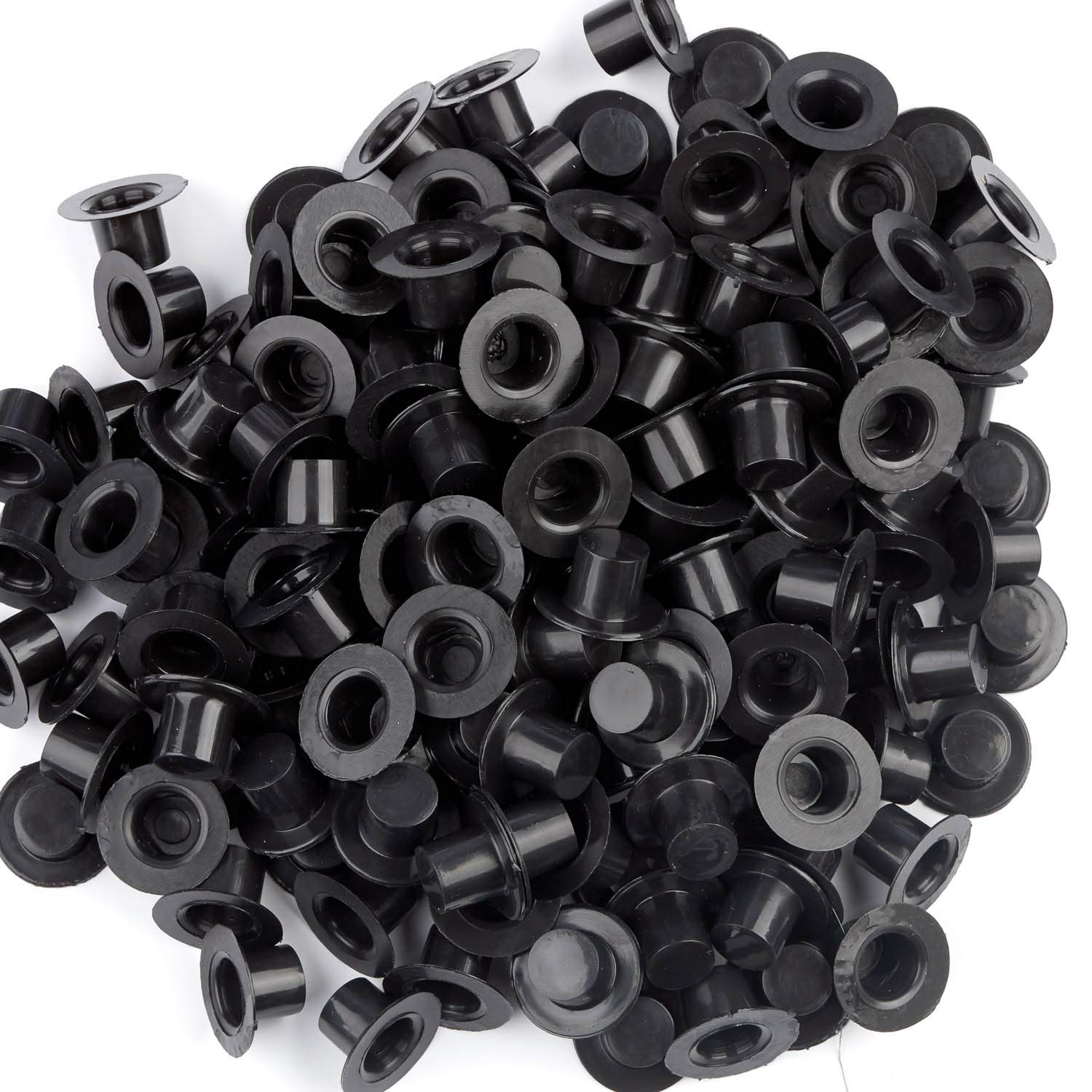 Bulk Package of 288 Miniature Black Acrylic Top Hats for Crafting, Embellishing and Creating