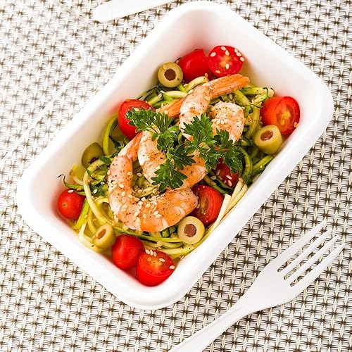 Miniatura 3 de Restaurantware Pulp Tek - Platos de bagazo de 16 onzas, 100 platos de ensalada impermeables a la grasa, tapas se venden por separado, platos de