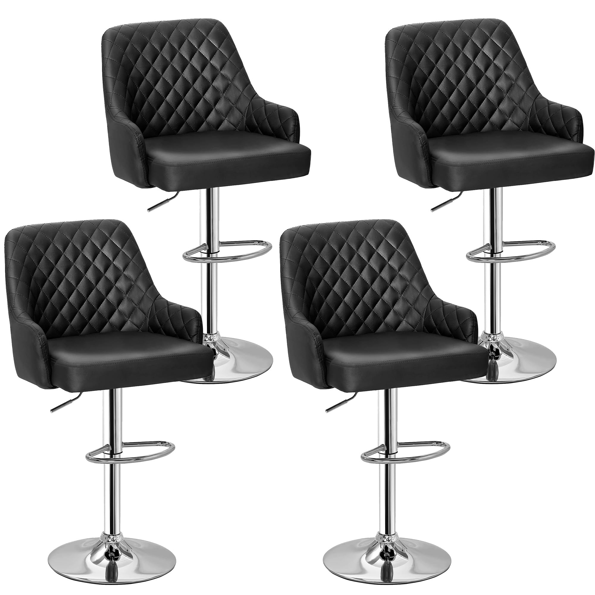 Amazon｜VECELO カウンターチェア バーチェア 昇降式 回転 [4脚セット
