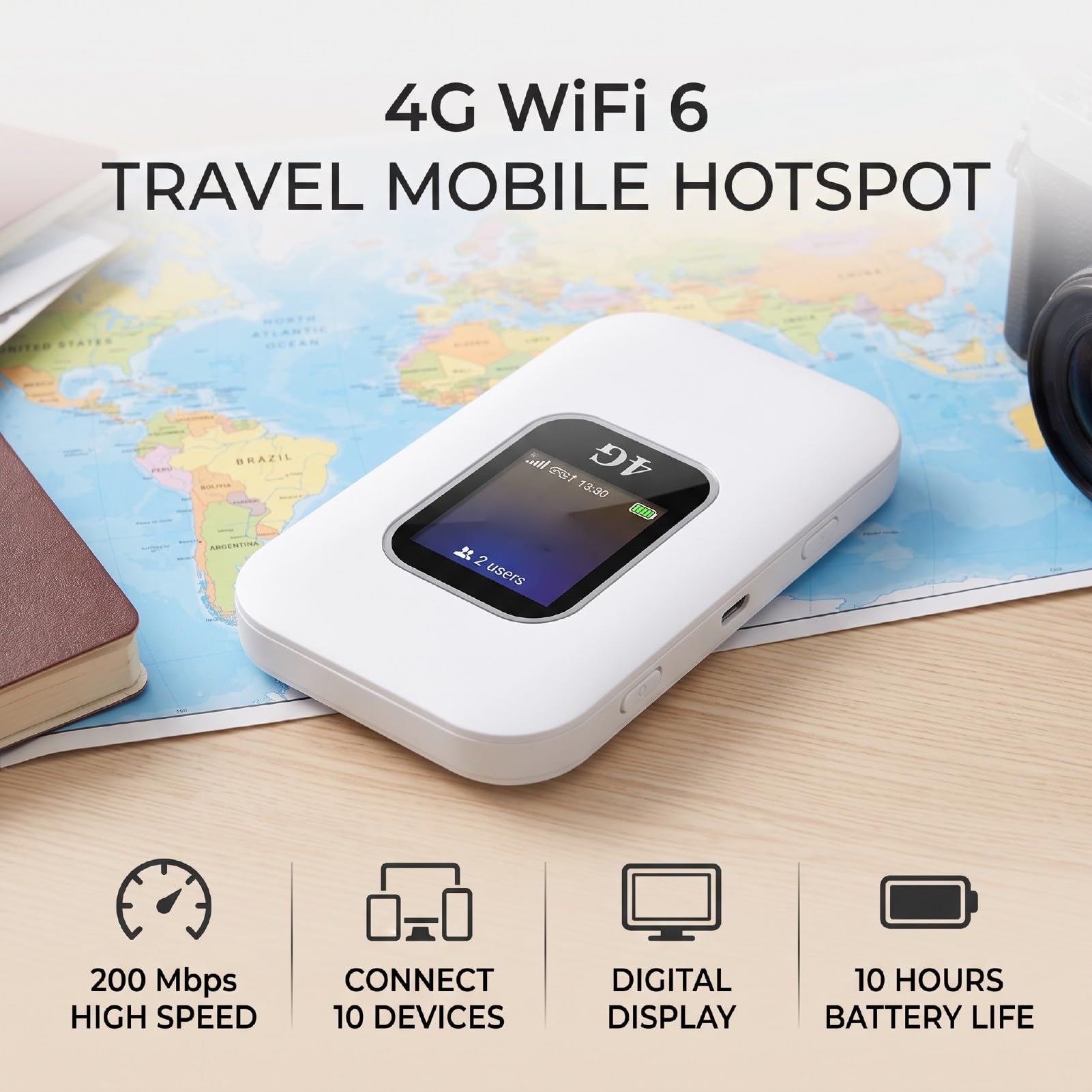 Routeur Hotspot WiFi Mobile 4G LTE avec Emplacement SIM