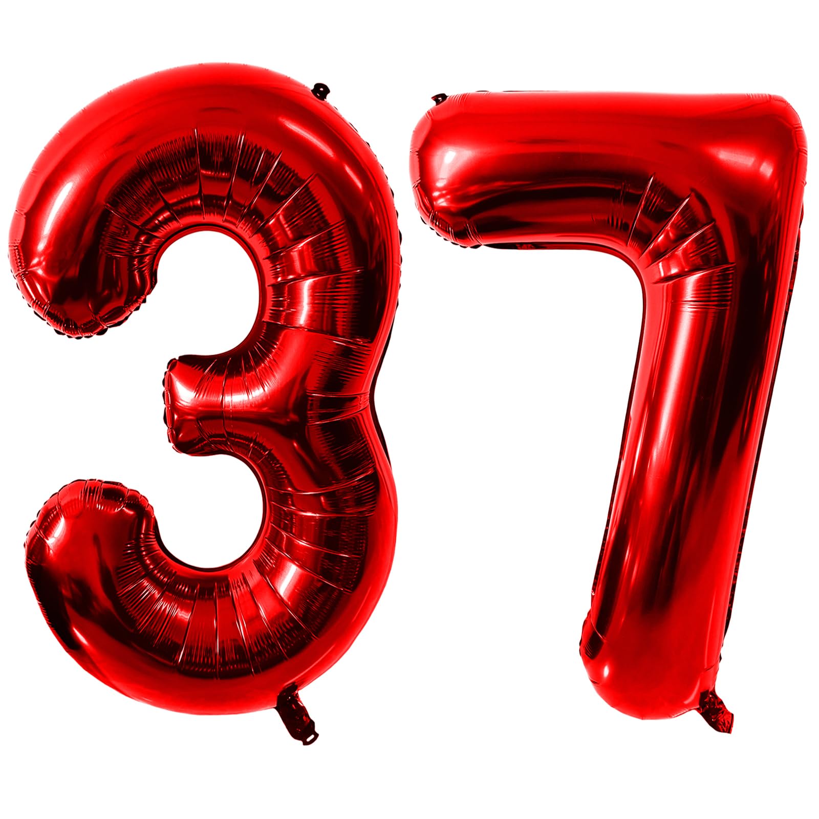 40 Inch Red Number 37 Balloons, Red 37 Balloon, Red Large Foil Number 73 Balloons, Birthday Wedding Anniversary Party Decoration Graduation Ceremony digital Decorations — image 1