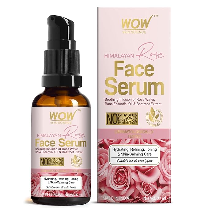 WOW Skin Science Himalayan Rose Face Serum with Rose Water, Rose
