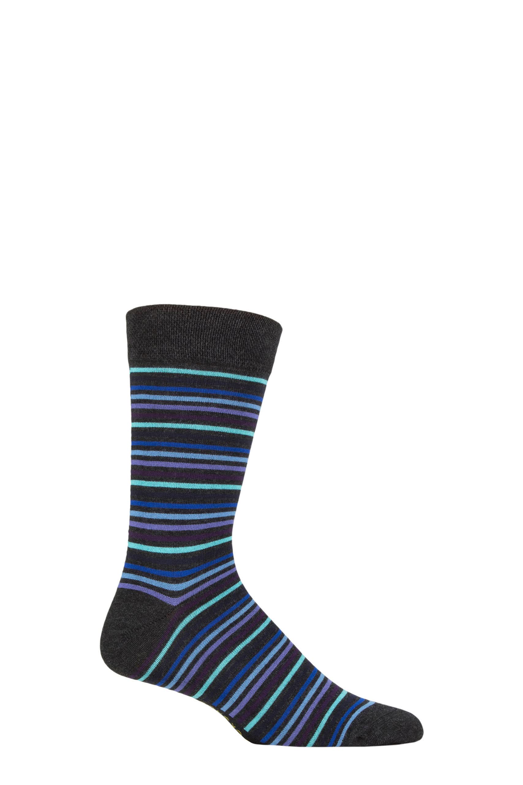 Sockshop Unisex November Rain Mens And Ladies Striped Colour Burst Bamboo Socks With Smooth Toe Seams Pack Of 1 4-8