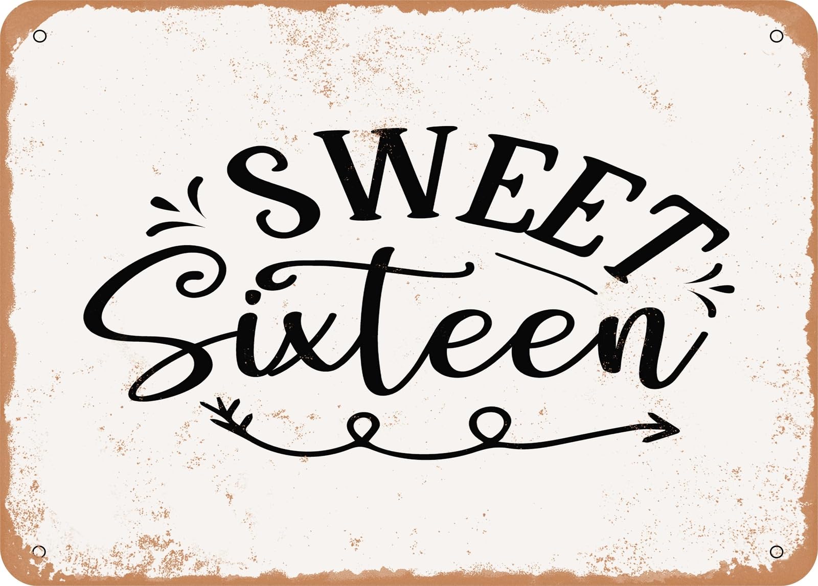 Metal Sign - Sweet Sixteen - 3 - Vintage Look Sign home decor