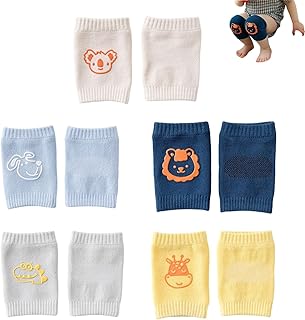 Baby Knee Pad for Crawling – Infant Kneepads,Elastic Leg Warmers, Anti-Slip Leg Protector for Toddler(5 Pairs) (Pattern 2, Standard)
