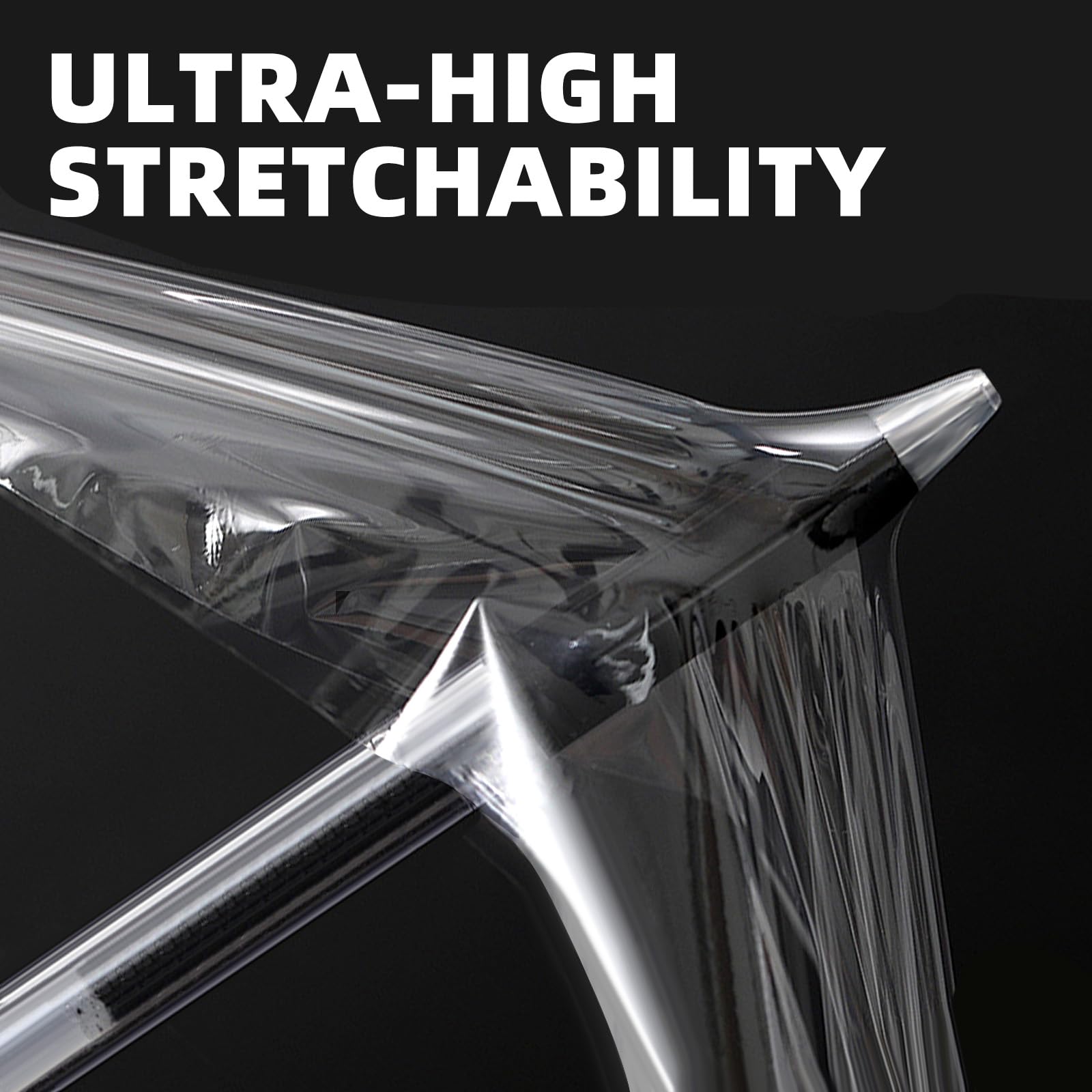 ROSEUP Rollo de película elástica transparente de 5 pulgadas x 1000 pies con asa, envoltura de plástico grueso de calibre 80 para mudanza, envoltura de palés, embalaje autoadhesivo, película retráctil
