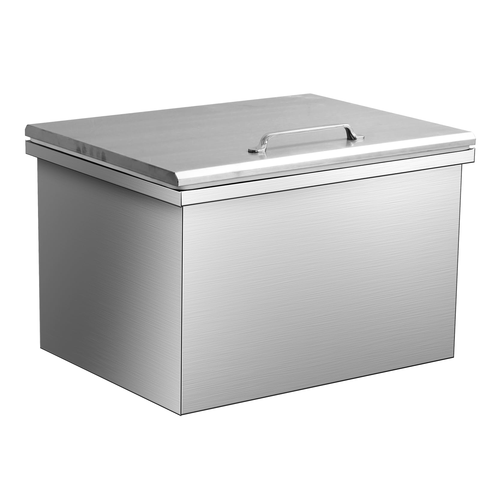Garvee 304 Edelstahl Einbau-Eisbehälter | Doppelwandig PU-Isoliert Mit Klappdeckel & Ablaufstopfen | Drop-in Getränkekühler Für Wein Bier Outdoor-Küche Garten BBQ | Größen in Inch |