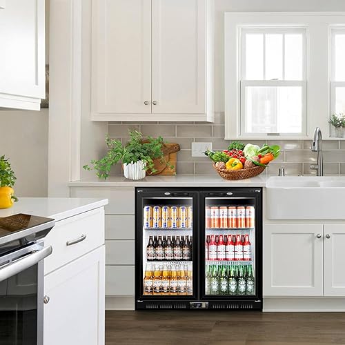 Vista 114 de Tylza Refrigerador de vino de doble zona, refrigerador de vino y bebidas de 24 pulgadas integrado o independiente, nevera de cerveza de vino debajo