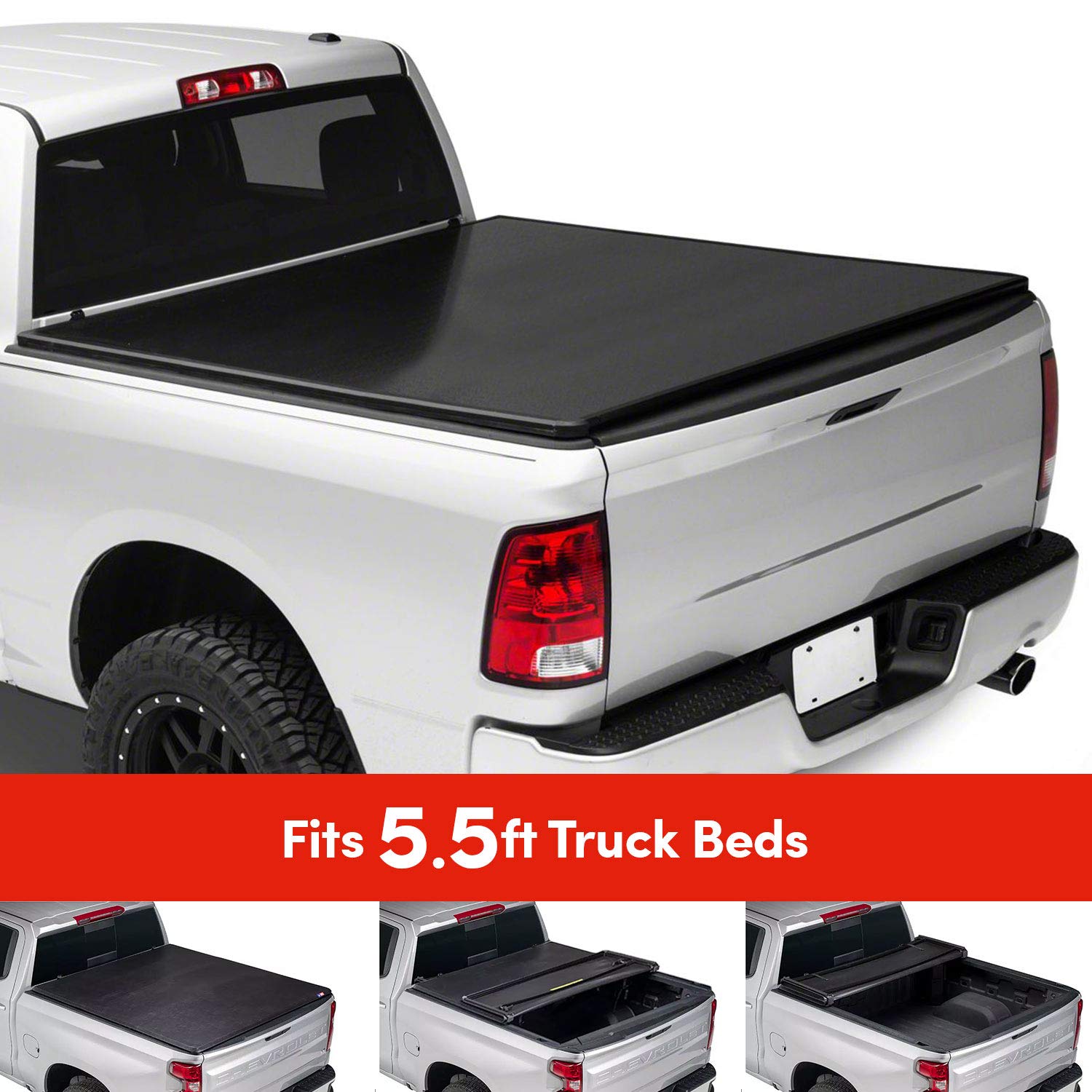 Buy Krator Soft TriFold Truck Tonneau Cover for 20092014 Ford F150