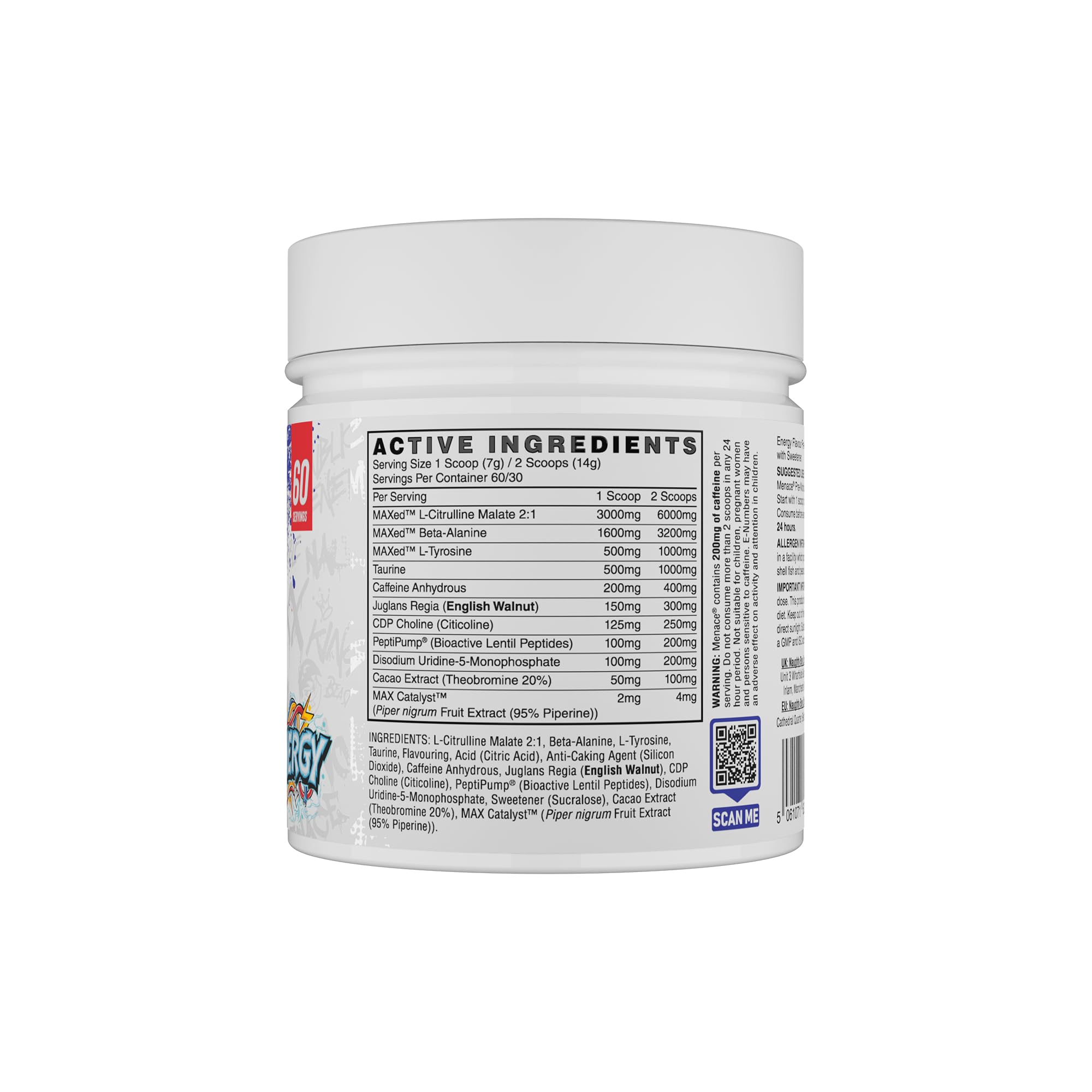 Naughty Boy Menace V2 (60 Servings) Énergie - Pré-entraînement - Booster de pré-entraînement