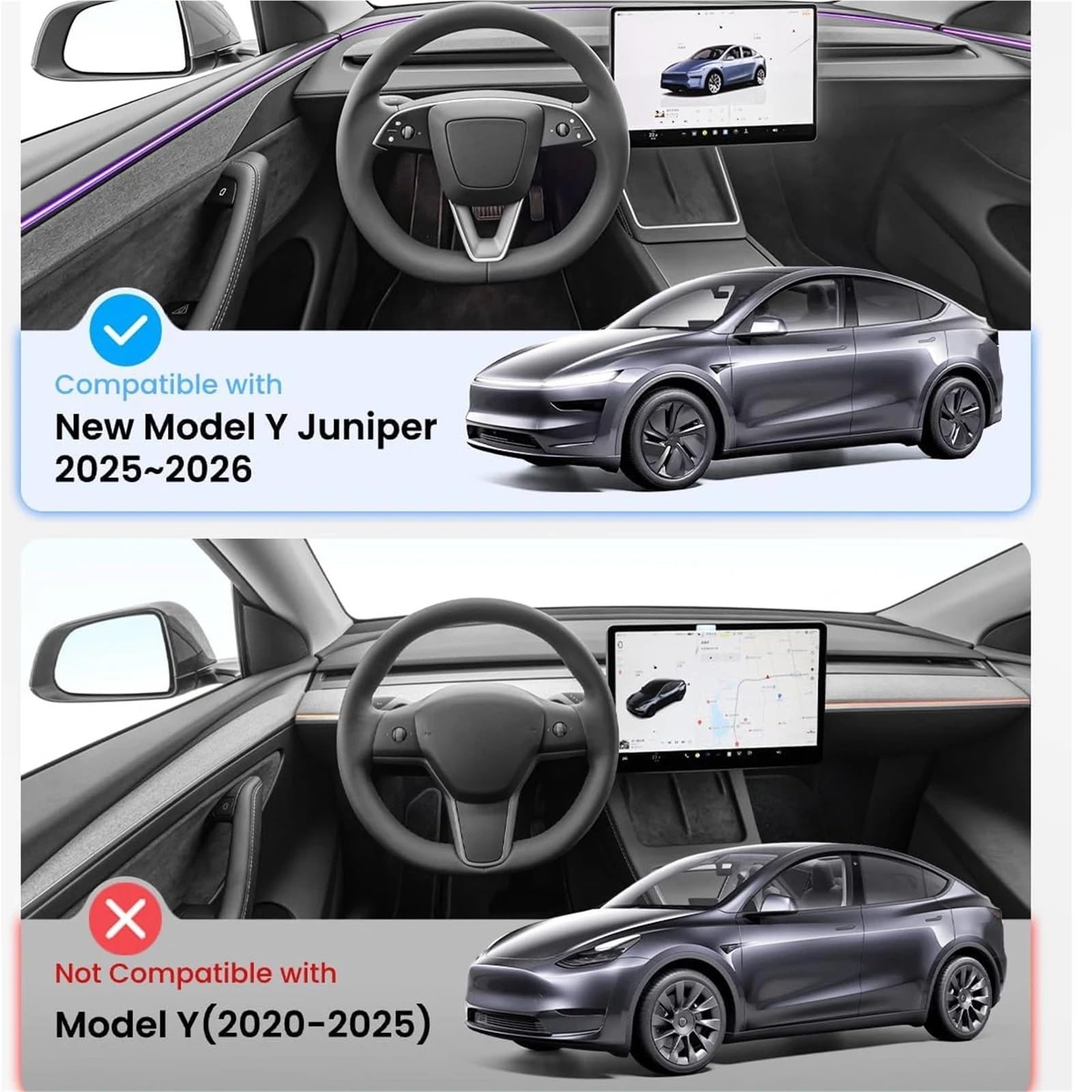 Auto-Kotflügel Passend für Tesla Model Y / 3 2025–2026, Schmutzfänger, Löcher, Spritzschutz(TPE 4PCS 2)