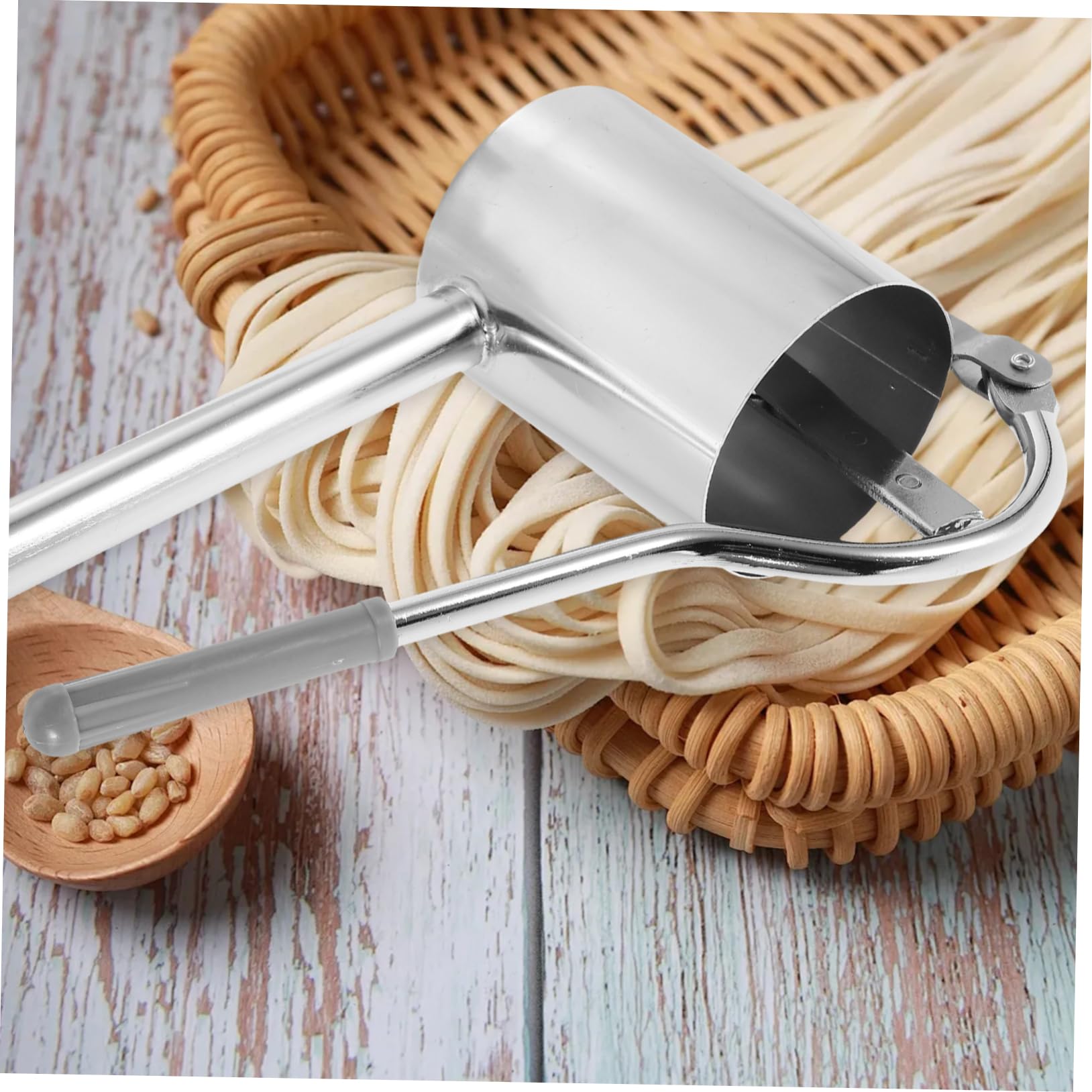 SECFOU Máquina Prensadora de Fideos y Portátil de Acero Inoxidable Manual Fácil de Operar para Cocina Casera y Elaboración Práctica de Pasta