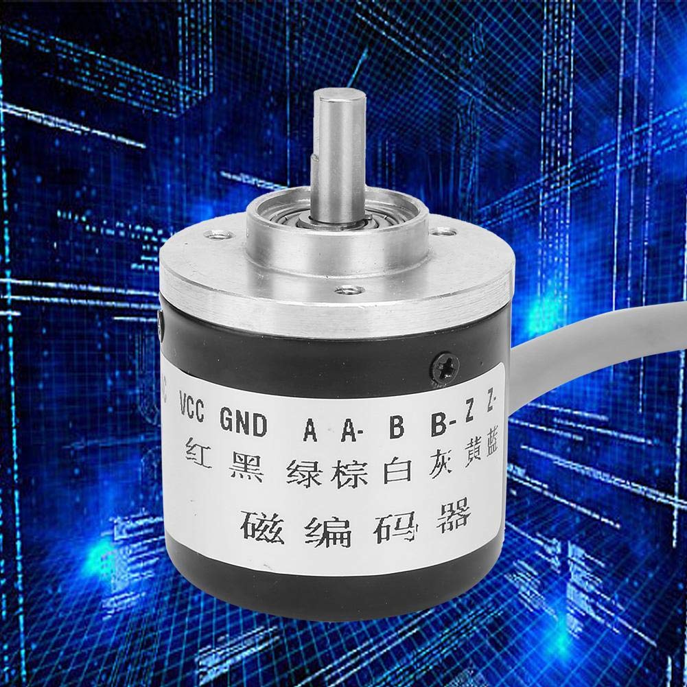 Encoder rotativo magnetico incrementale 1024P/R DC5V Encoder fotoelettrico di tipo assoluto 38mm OD 6mm Albero con cavo 1,2m