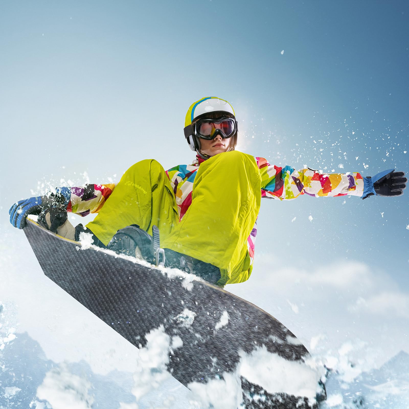 Guantes de nieve y esquí para niños, 3M Thinsulate, impermeables, para clima frío, guantes juveniles para esquí, snowboard, para niños y niñas