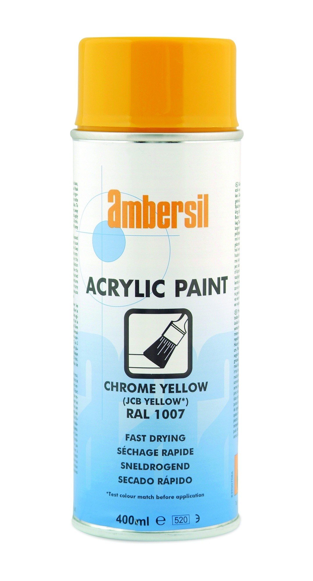 Ambersil Acrylic Paint 400ml JCB Yellow (RAL 1007)