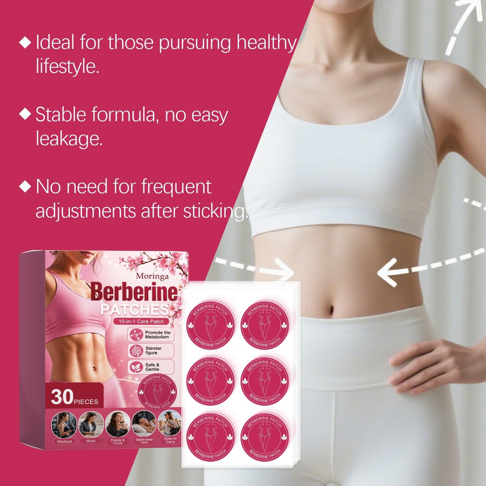 Plastry Moringa i Berberine - plaster pielęgnacyjny 10 w 1 | Plastry Moringa i Berberine 10 w 1. Nasze plastry berberynowe są formułowane z miękką i przyjazną dla skóry formułą