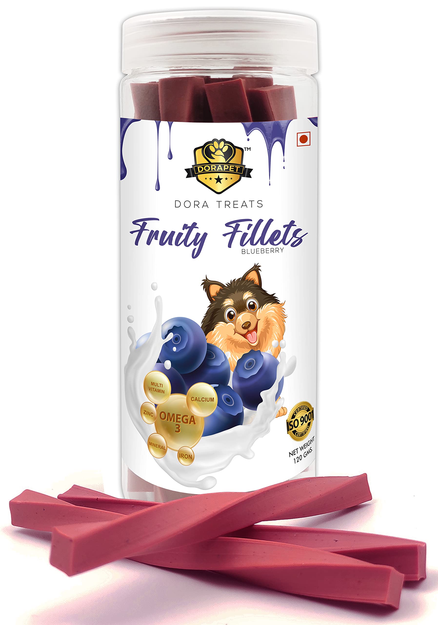 Fruity Fillets™ Exotic Premium, Dental Chew Sticks, Best for Oral Health, Blueberry Flavor, 120 GMS (B09TN5D36H) Amazon Price History, Amazon Price Tracker