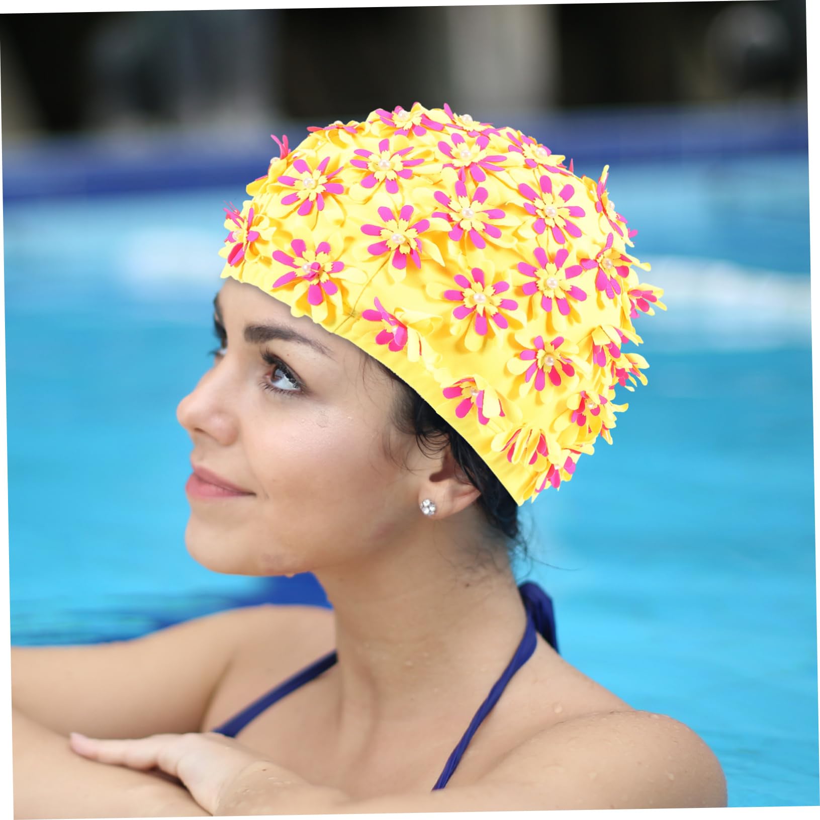 BESPORTBLE Gorro De Baño Adulto De Las Mujeres Baños Gorro De Baño para Gorro De Baño De Pelo Piscina Divertidos Gorros De Baño Gorro De Baño Mujer Gorro De Ducha Women Brocado