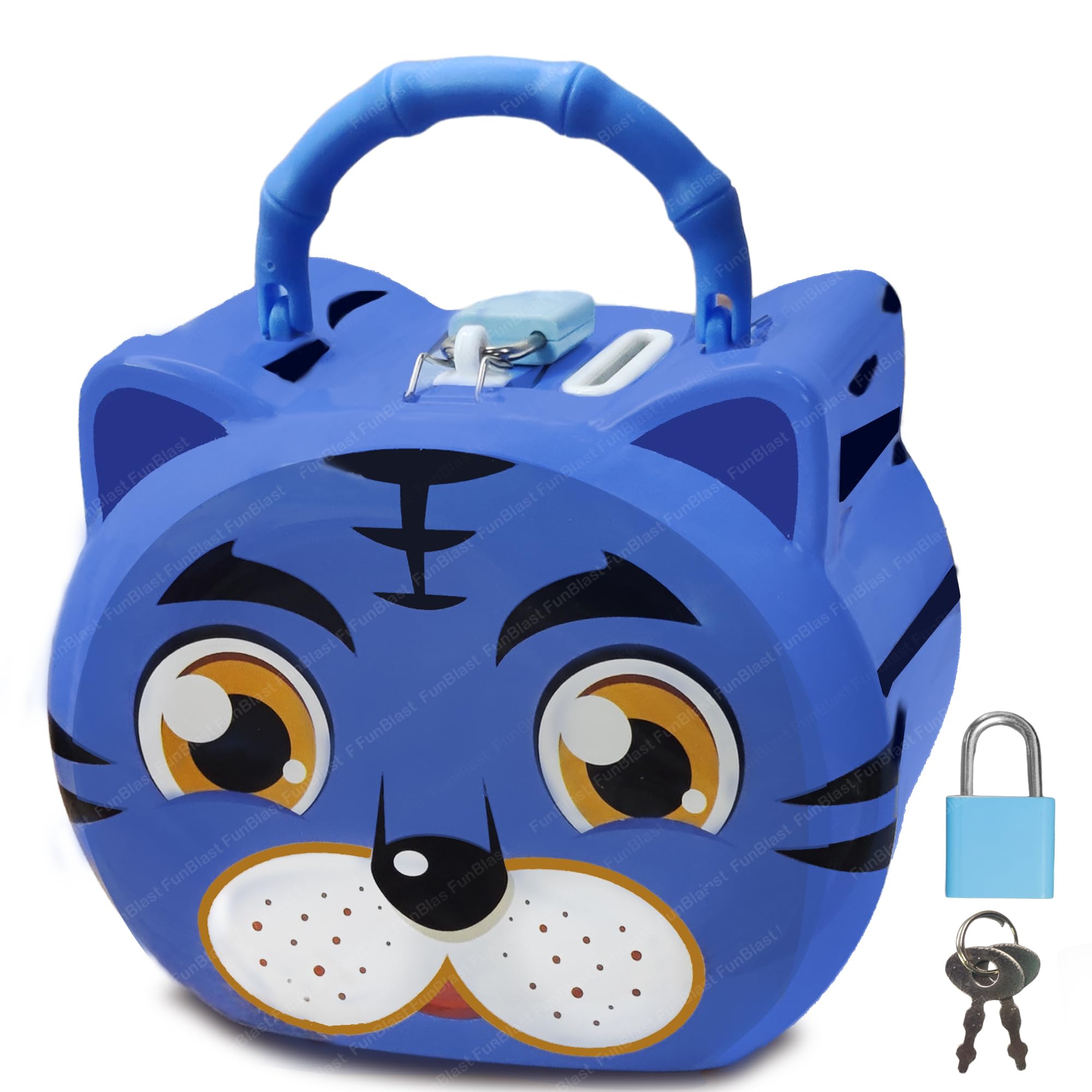 See full amazon price history chart for FunBlast Tiger Coin Box for Kids - Cute Cartoon Design Piggy Bank with Lock & Key, Money Saving Metal Coin Bank, Gullak for Kids, Birthday Return Gifts for Kids (Blue) FunBlast Tiger Coin Box for Kids - Cute Cartoon Design Piggy Bank with Lock & Key, Money Saving Metal Coin Bank, Gullak for Kids, Birthday Return Gifts for Kids (Blue) (B0CC8XKW21) Amazon Price History, Amazon Price Tracker