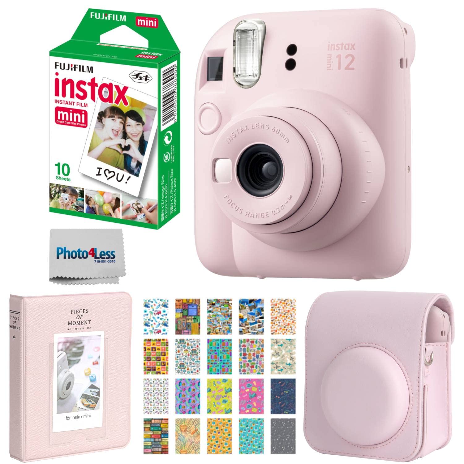 Fujifilm INSTAX Mini 12 Instant Film Camera (Blossom Pink) + Fuji Single Pack - 10 Prints Protective…See more Fujifilm INSTAX Mini 12 Instant Film