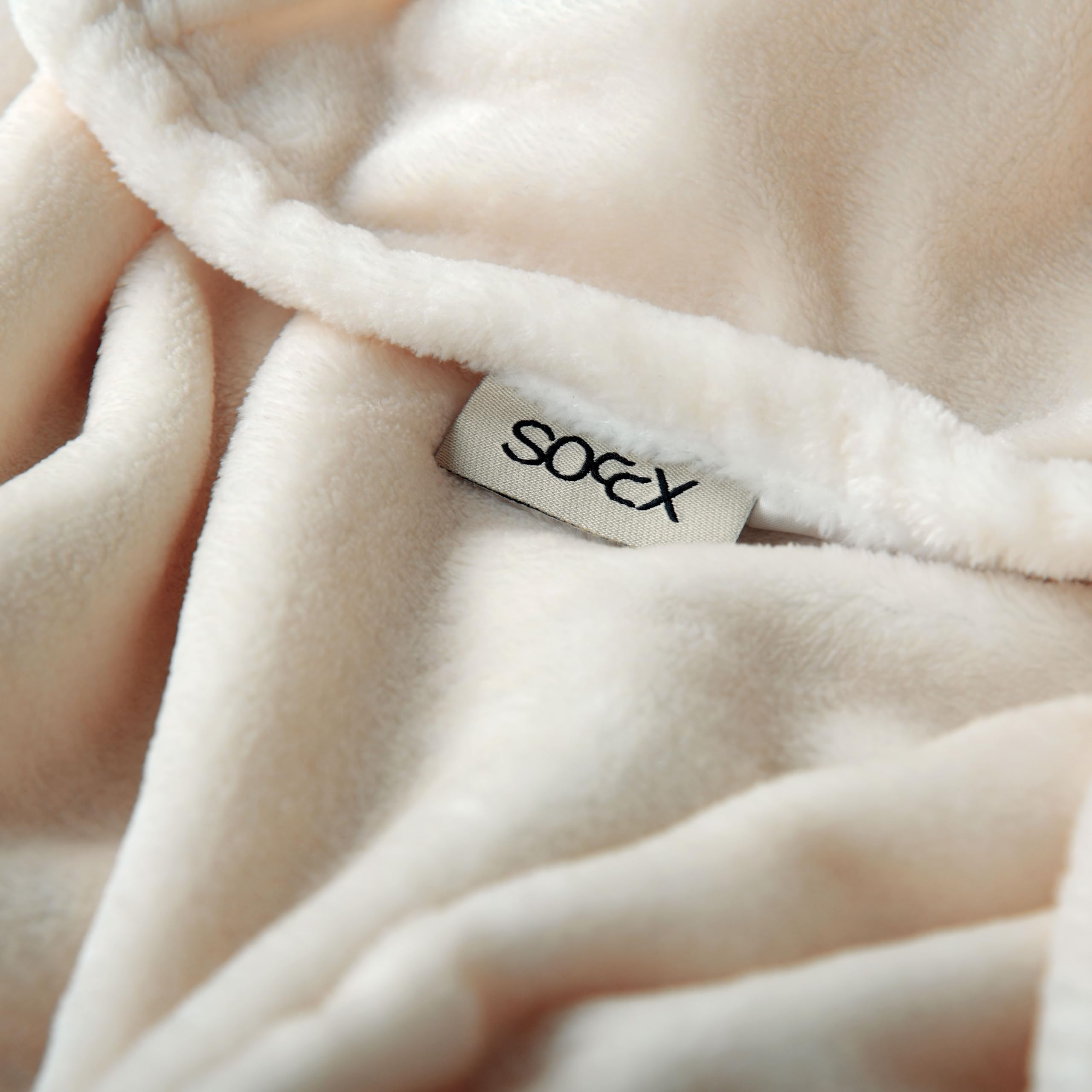 SOCCX Wellsoft-Flauschdecke, 150 x 200 cm, 100% Polyester, Mehrfarbig