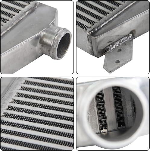 Miniatura 3 de PKSABB Barra de montaje frontal y placa de aluminio Intercooler Kit para Volkswagen VW Passat GLS B5 1.8L 98-01, Audi A4 B5 Quattro 96-01 1.8T L4