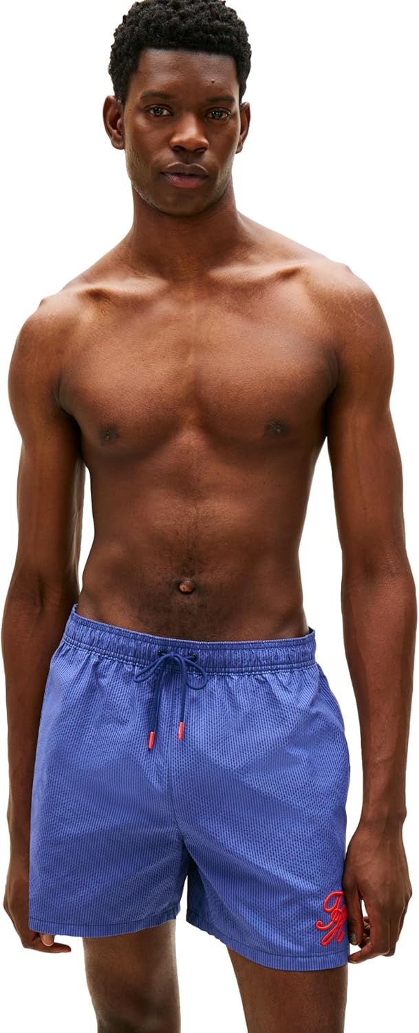 Tommy Hilfiger Men's 6" Swim Trunks with Drawstring Board Shorts Quick Dry Bathing Suit