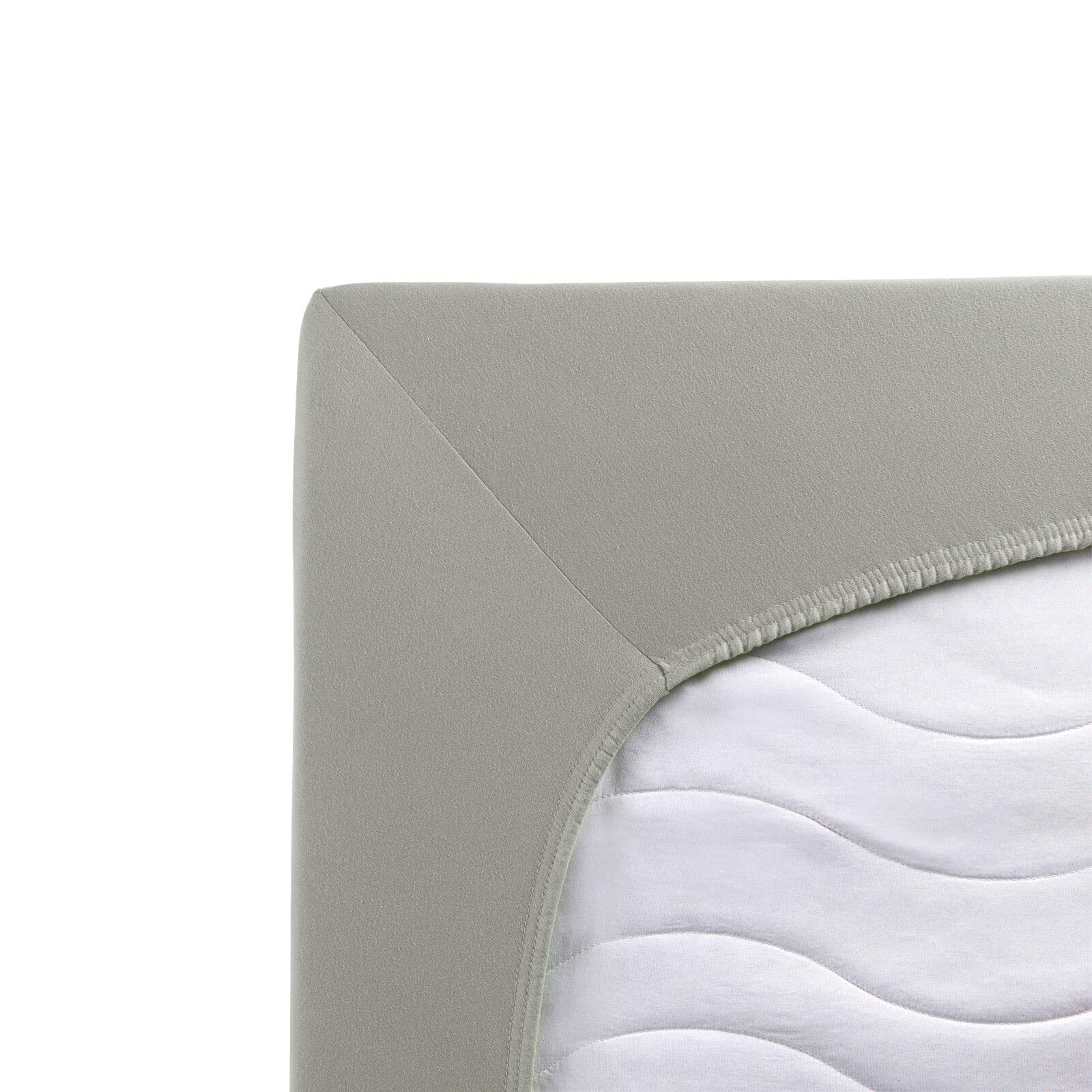 TRAUMSCHLAF Premium Interlock Jersey Spannbettlaken – Weiches Jersey Spannbetttuch aus 100% Baumwolle – elastisch & formstabil – passend bis 30 cm Matratzenhöhe – 180x200-200x200 cm, grau