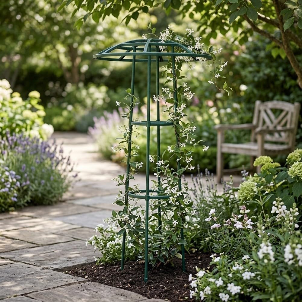 Pflanzenrankhilfe Grün Kunststoff Eisen Robust(116cm)