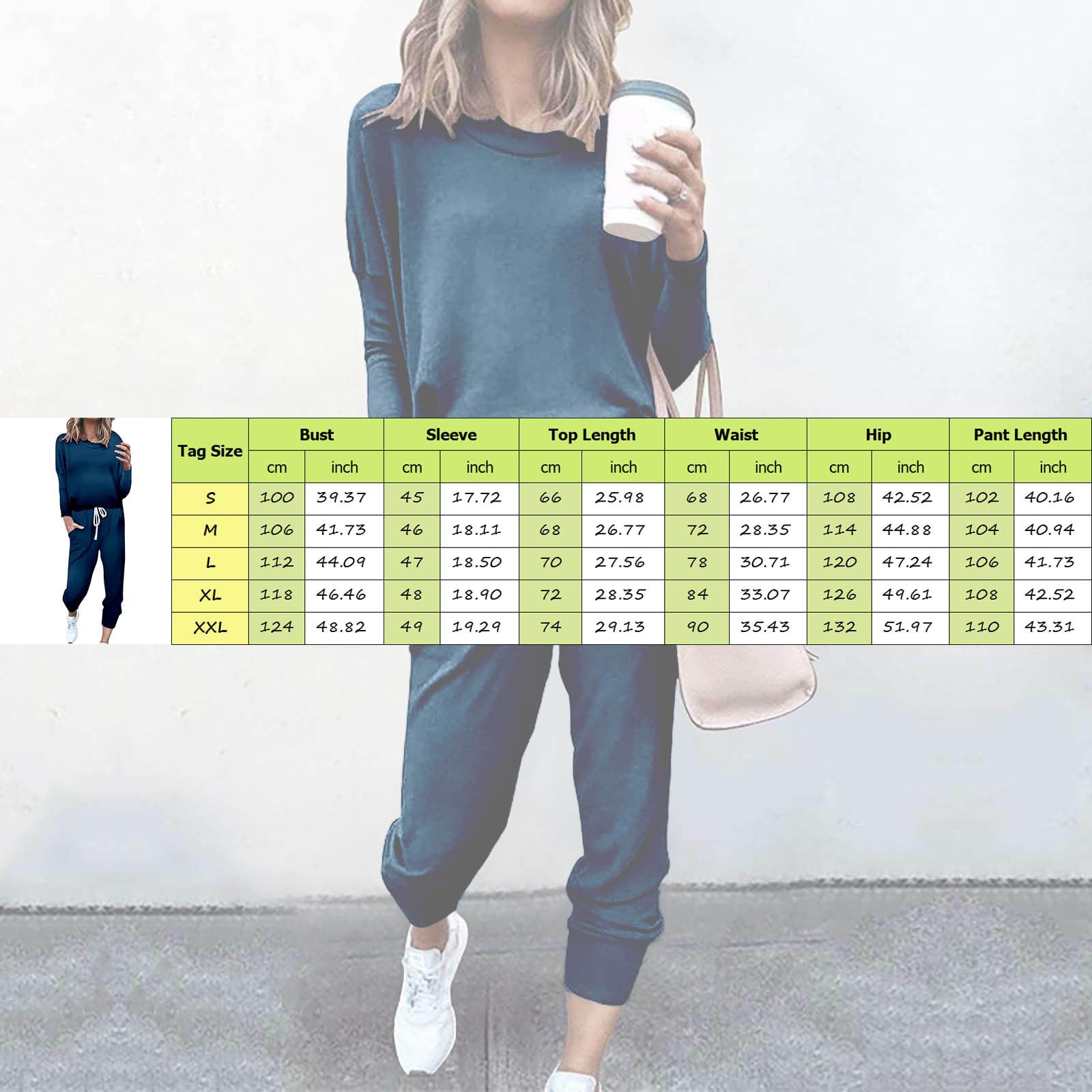 Tuta sportiva da donna casual autunno e inverno moda stampata girocollo manica lunga tasca con coulisse elastico in vita pantaloni